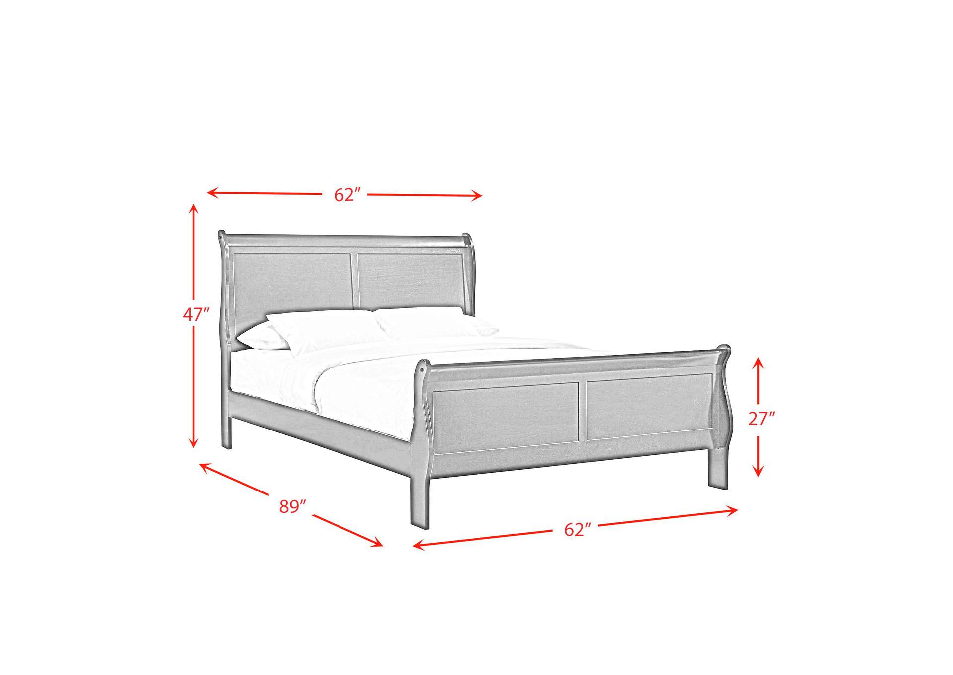 Louis Philippe Queen Panel Bed In Cherry image 5