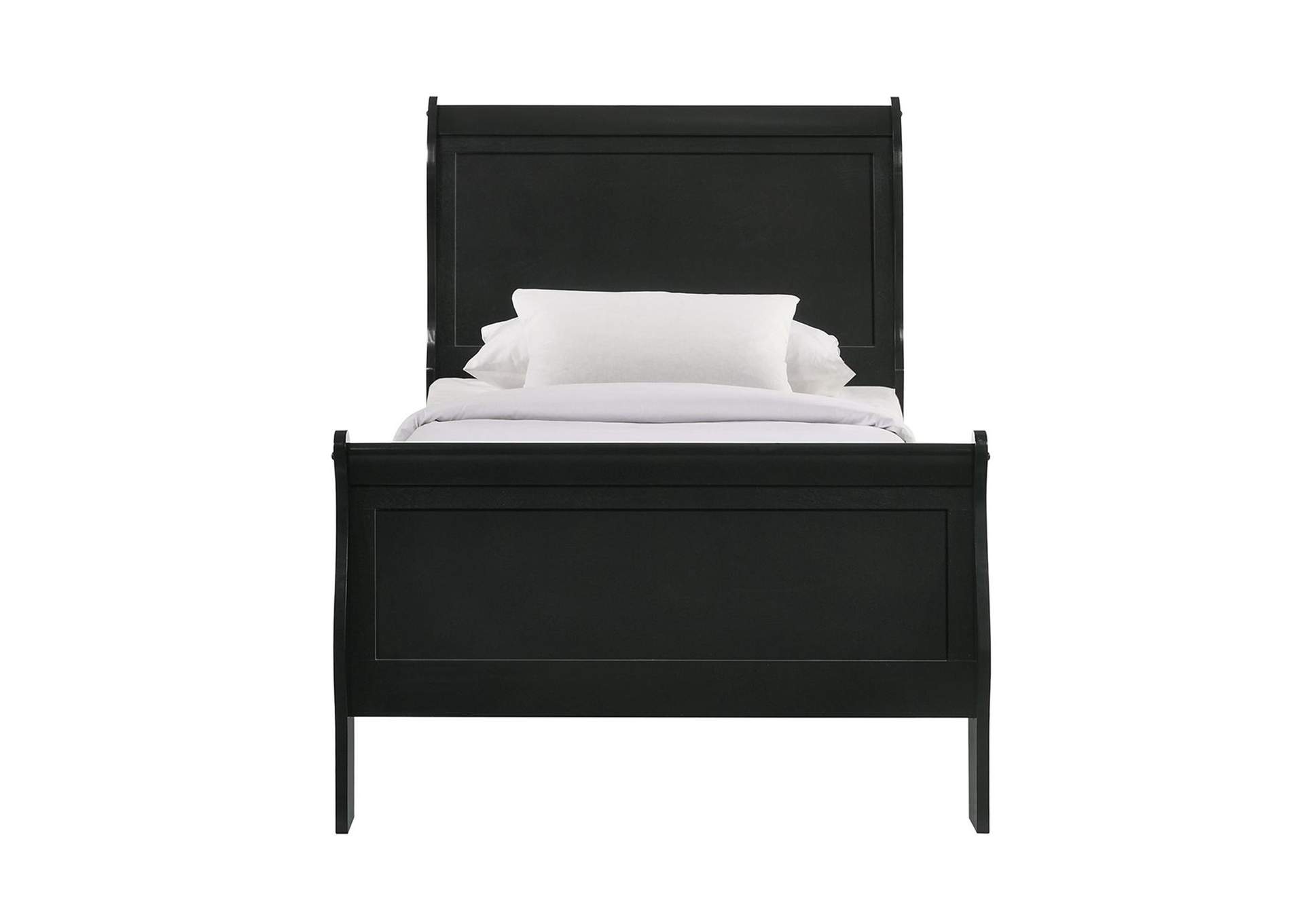 Louis Philippe Twin Panel Bed In Black image 4