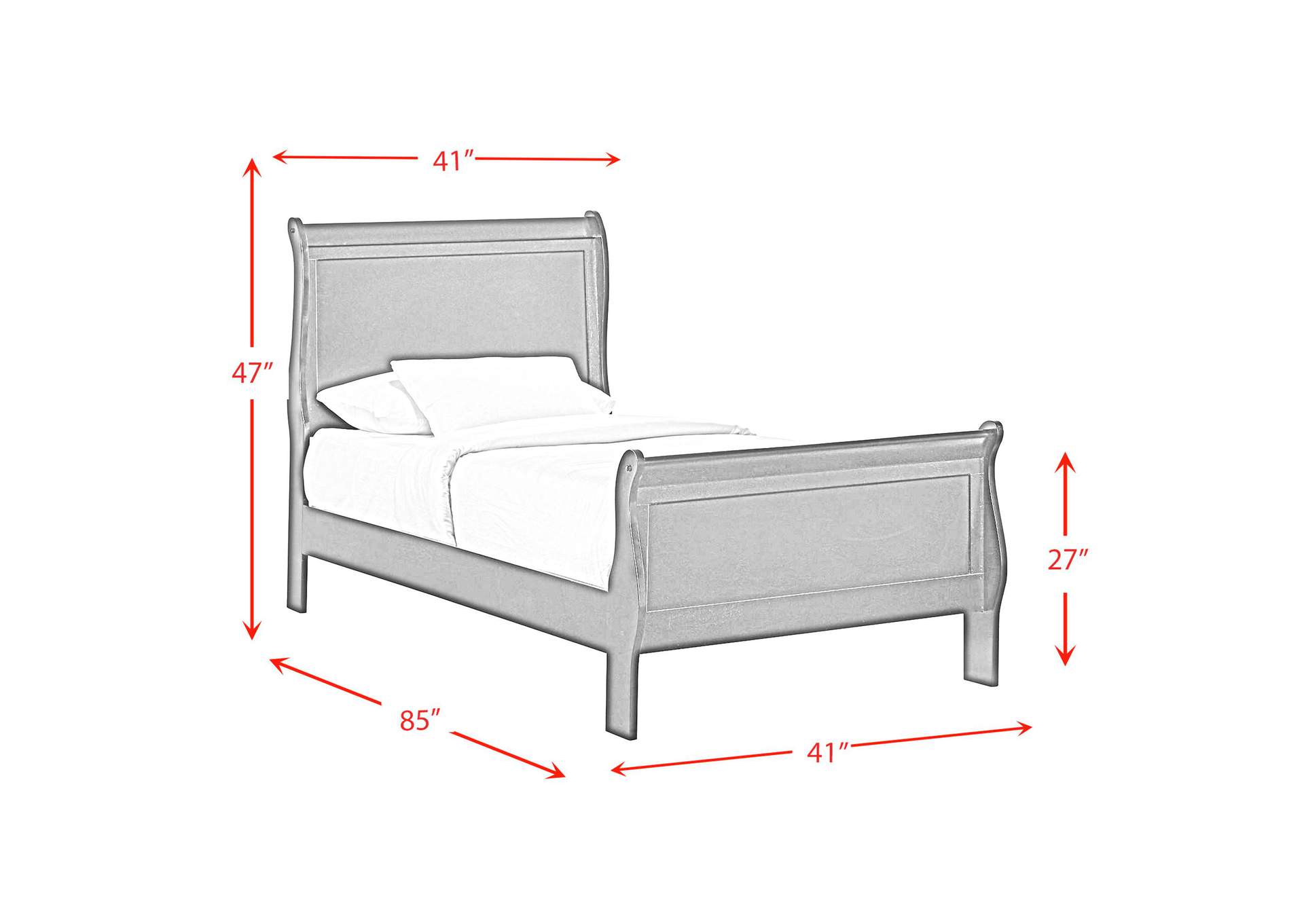 Louis Philippe Twin Panel Bed In Cherry image 5