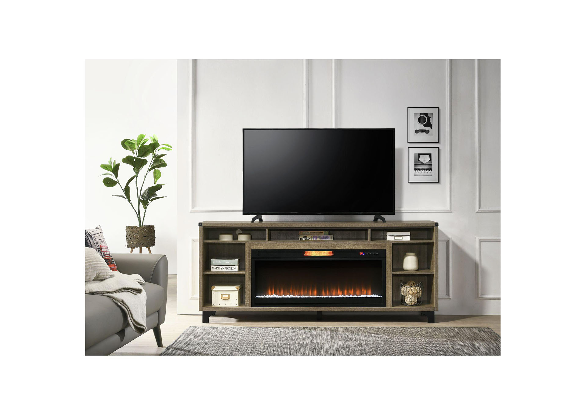Loyd 75 Fireplace Without 42 Core In Grey