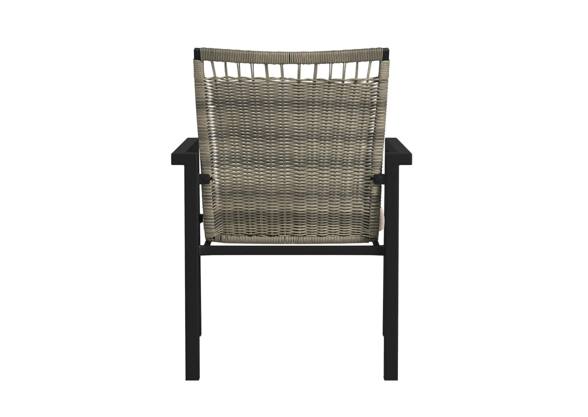 Luffy Dining Chair With Olefin Beige In Black 2 Per Carton image 8