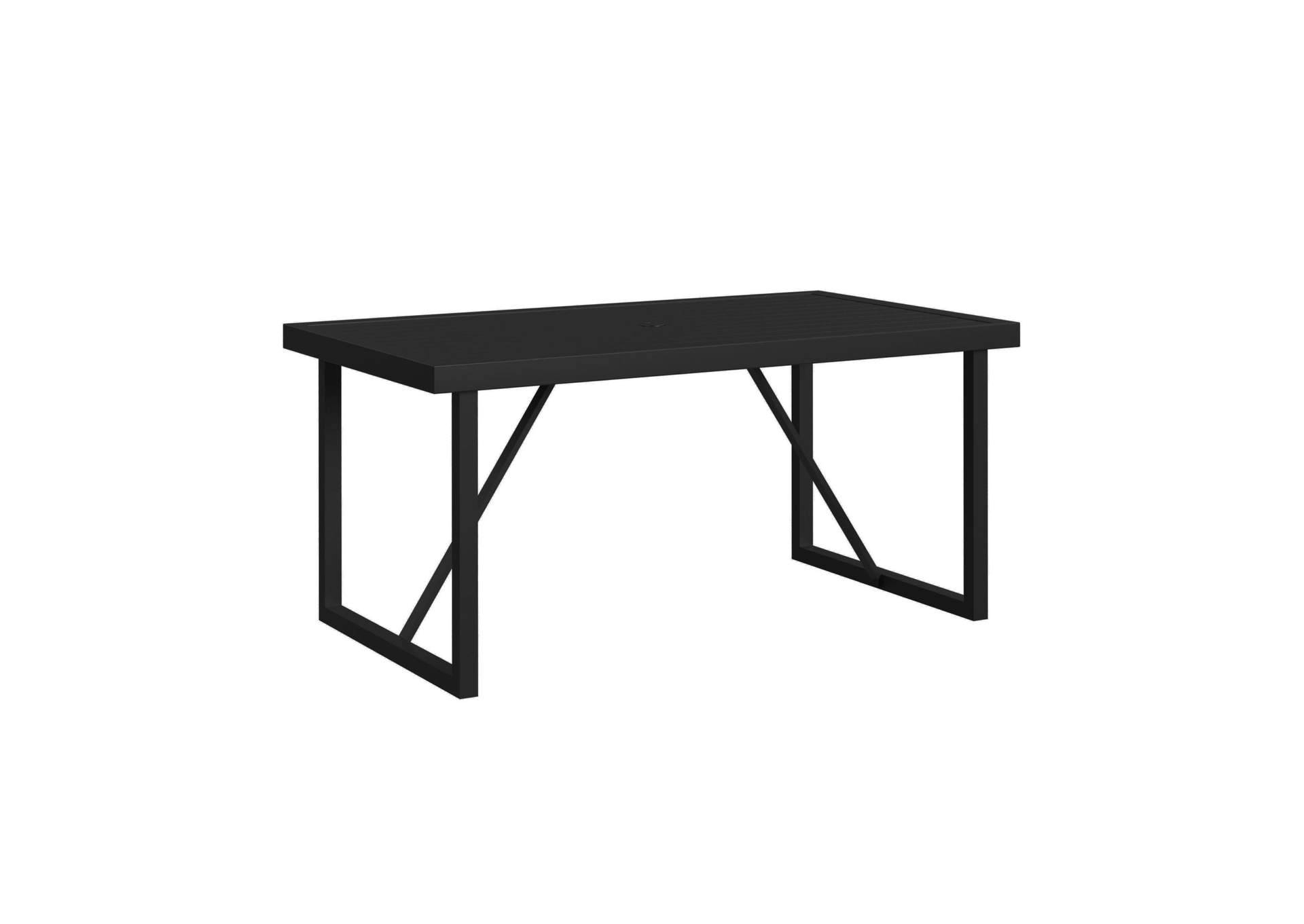Luffy Dining Table With Parasol Hole In Black image 3