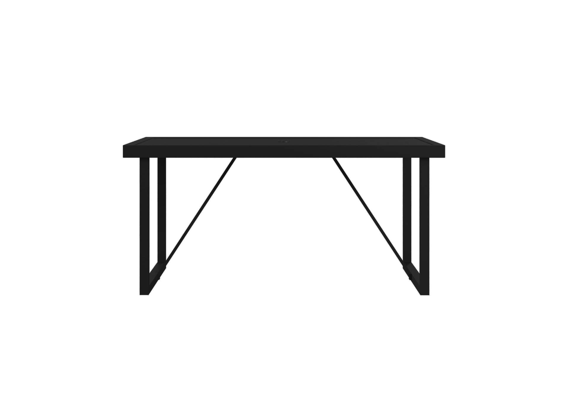 Luffy Dining Table With Parasol Hole In Black image 4