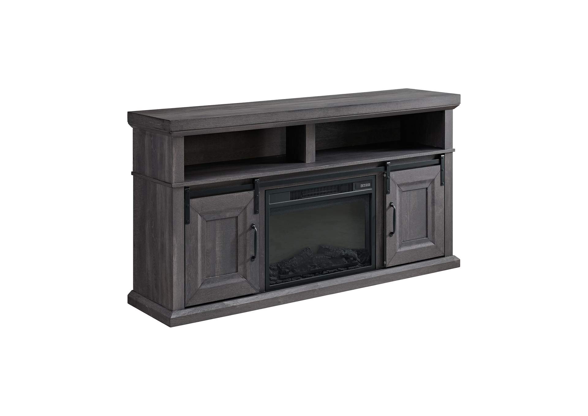 Macau Console With 23 Fireplace Insert In Grey image 10