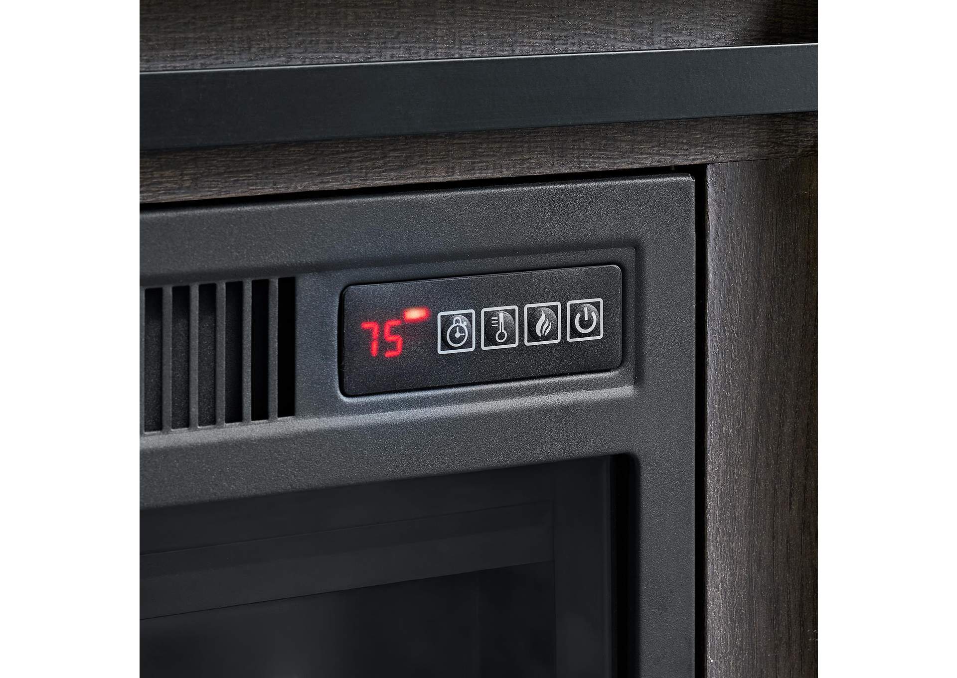 Macau Console With 23 Fireplace Insert In Grey image 4