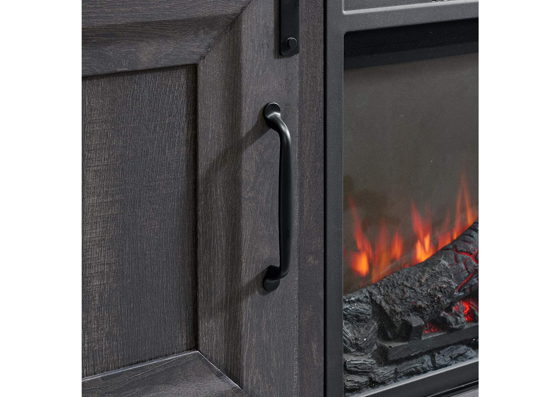Macau Console With 23 Fireplace Insert In Grey image 7