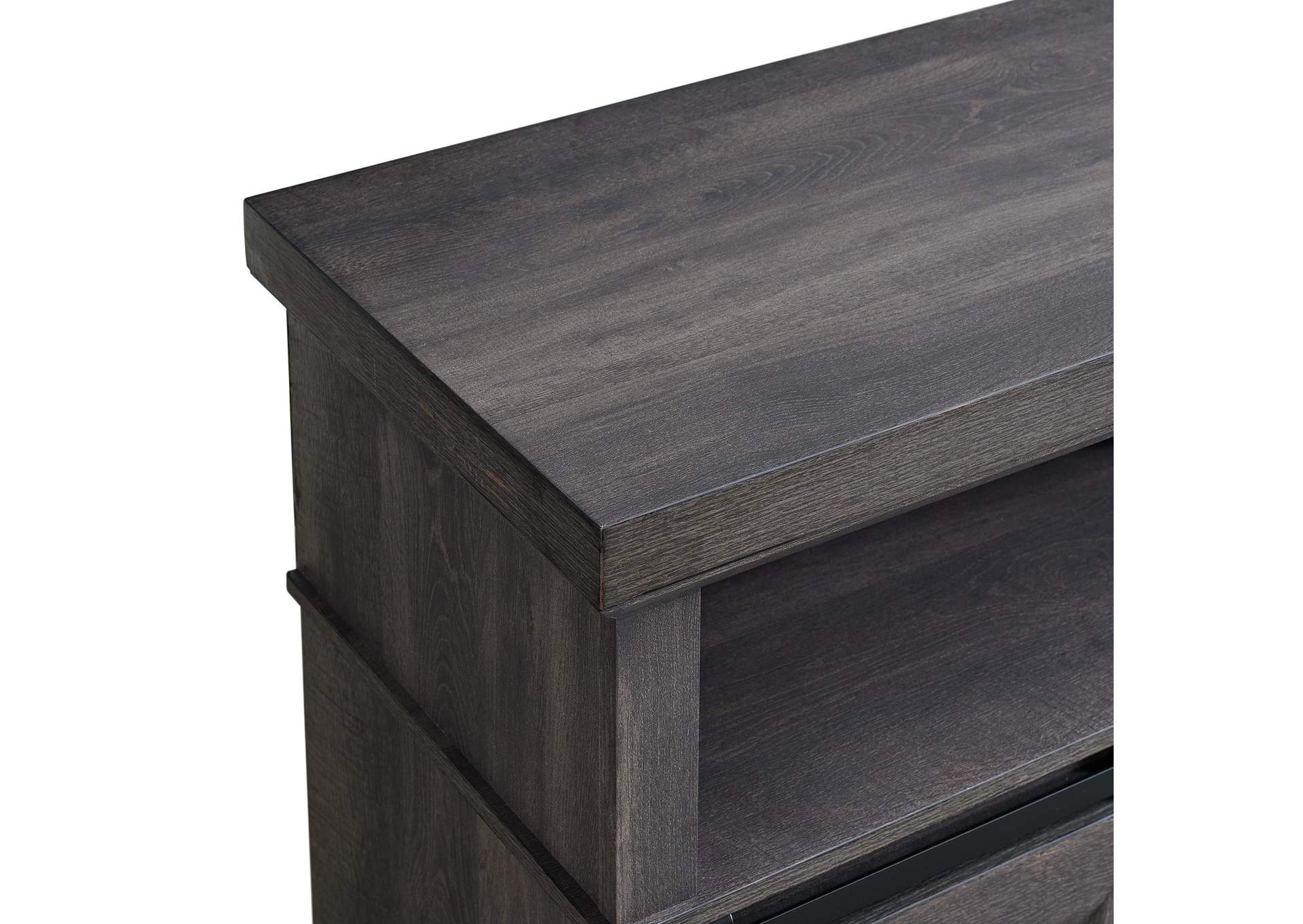 Macau Console With 23 Fireplace Insert In Grey image 3