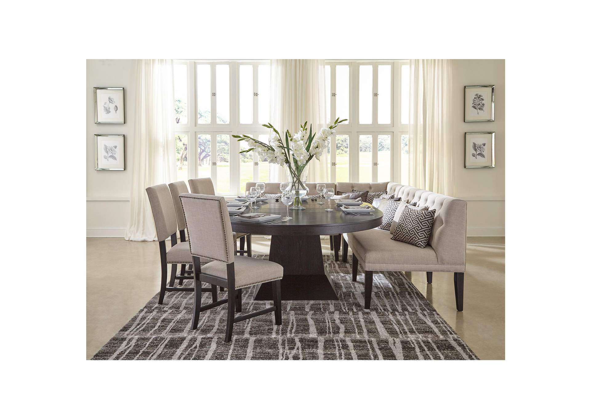 Maddox Dining Loveseat With Five Pillows image 1