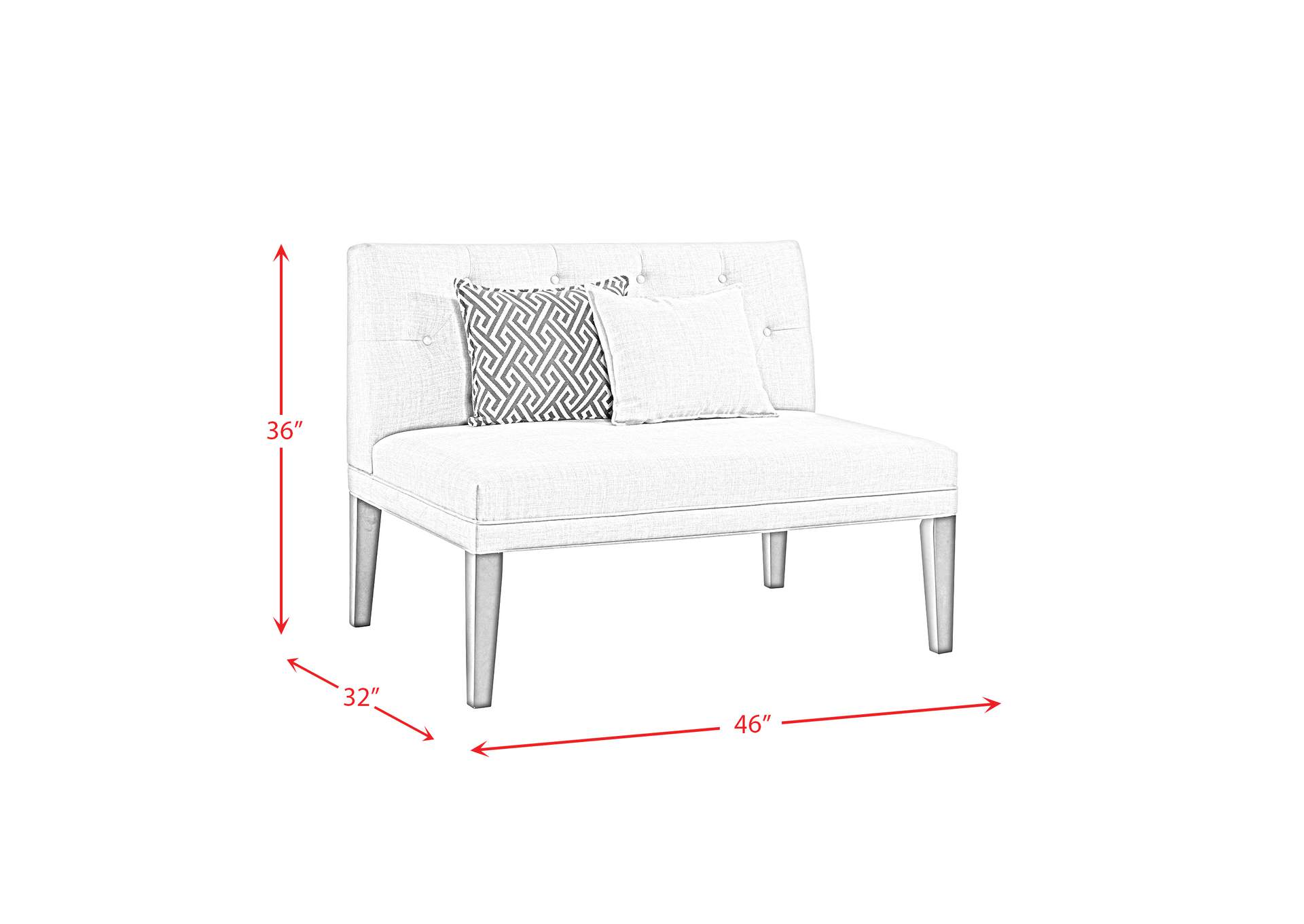 Maddox Dining Loveseat With Five Pillows image 9