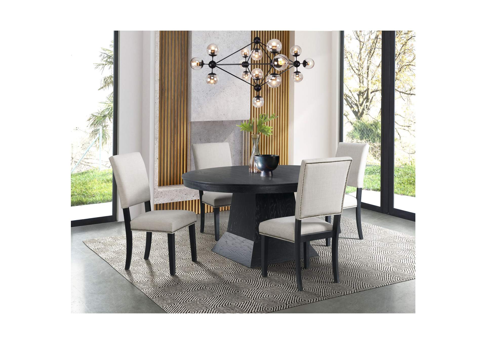 Maddox Oval Dining Table Set - Table And Four Side Chairs image 1