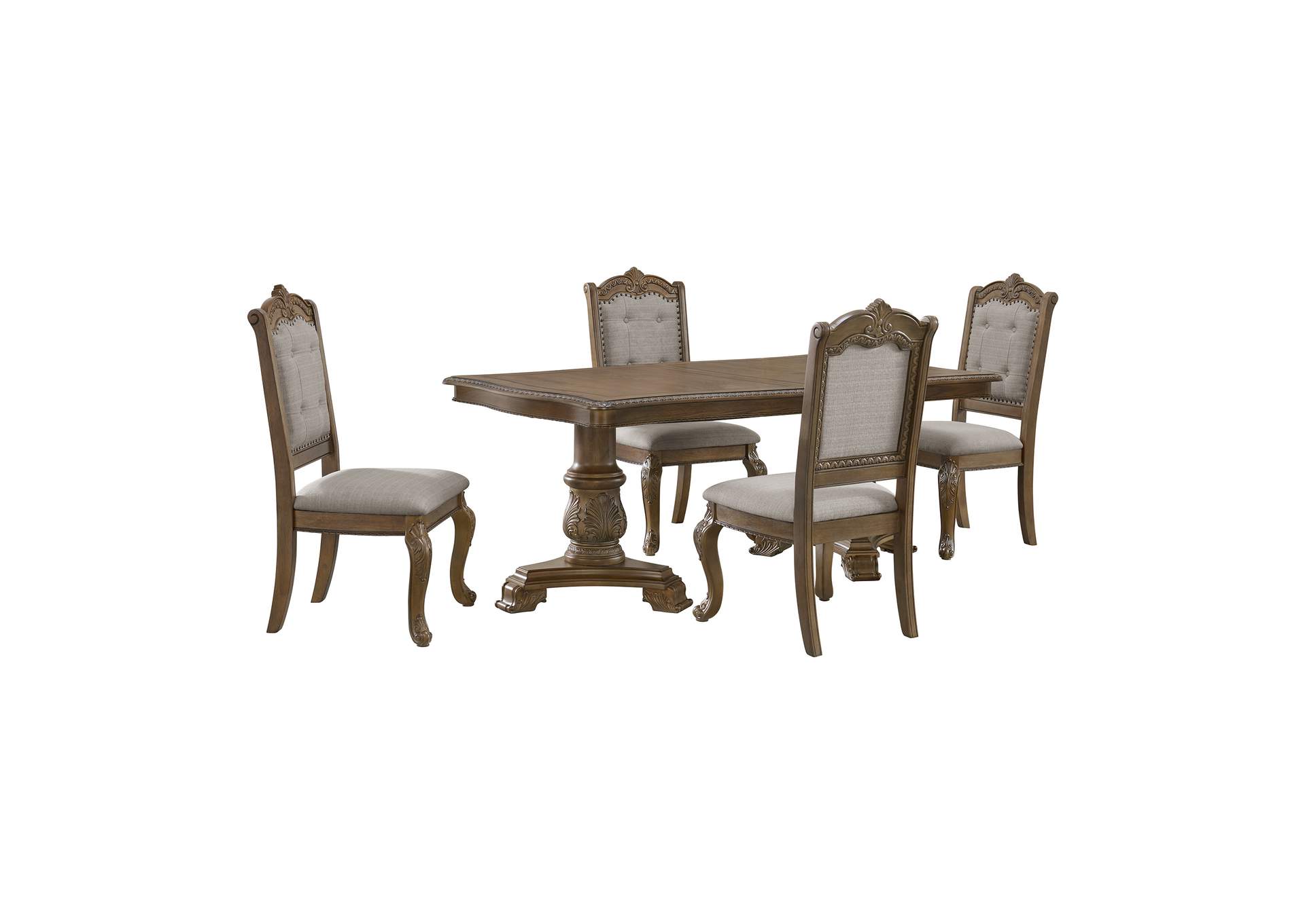 Madison Park 5 Piece Standard Height Dining Set In Walnut - Table And Four Chairs image 5