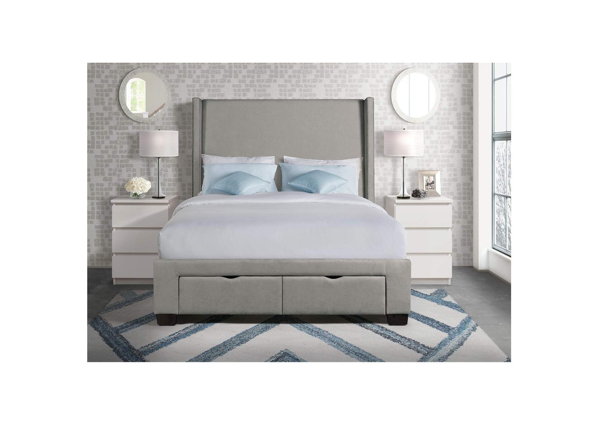 Magnolia Queen Storage Bed Boulder Grey image 1
