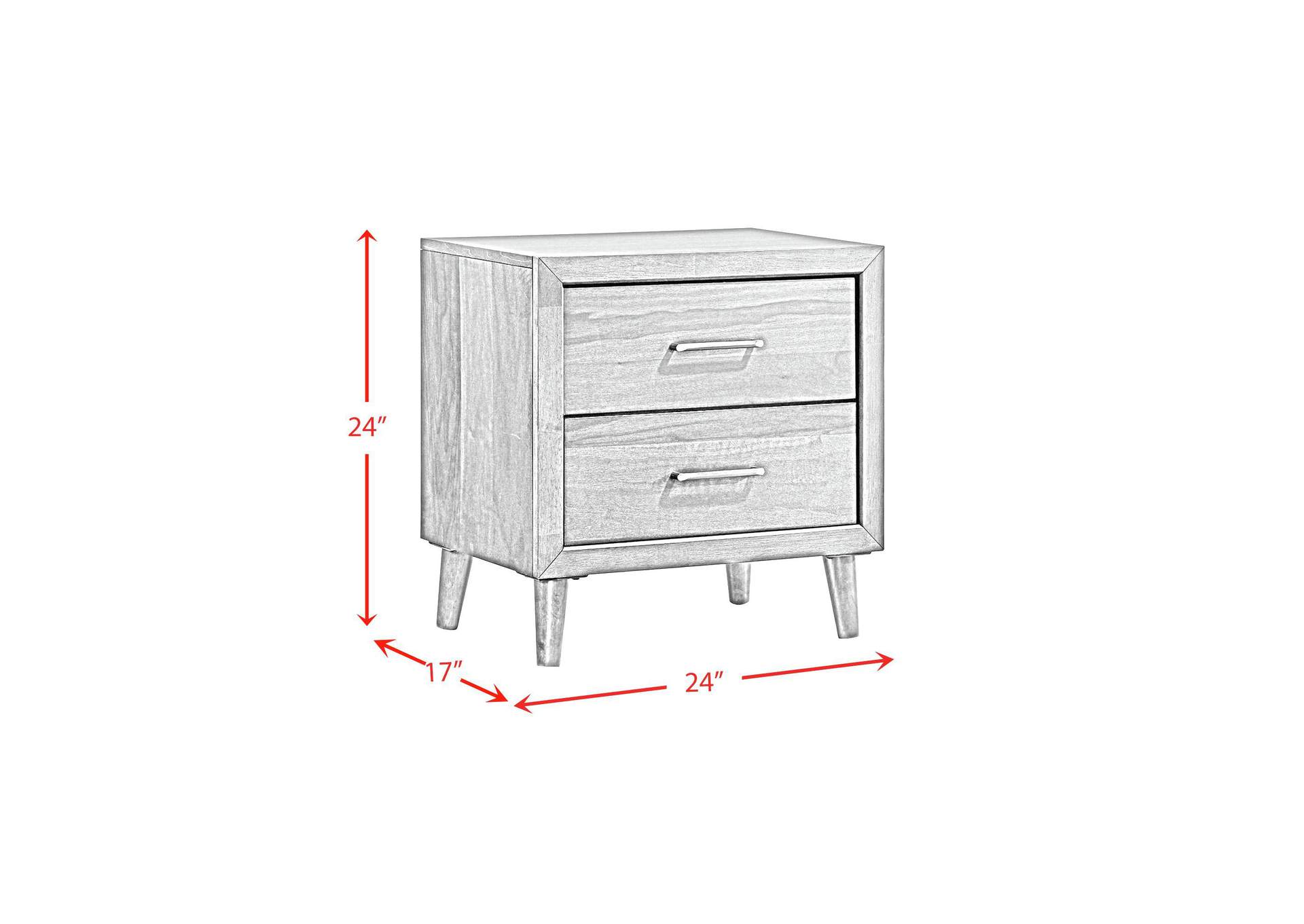 Malibu 2 - Drawer Nightstand In Walnut image 6