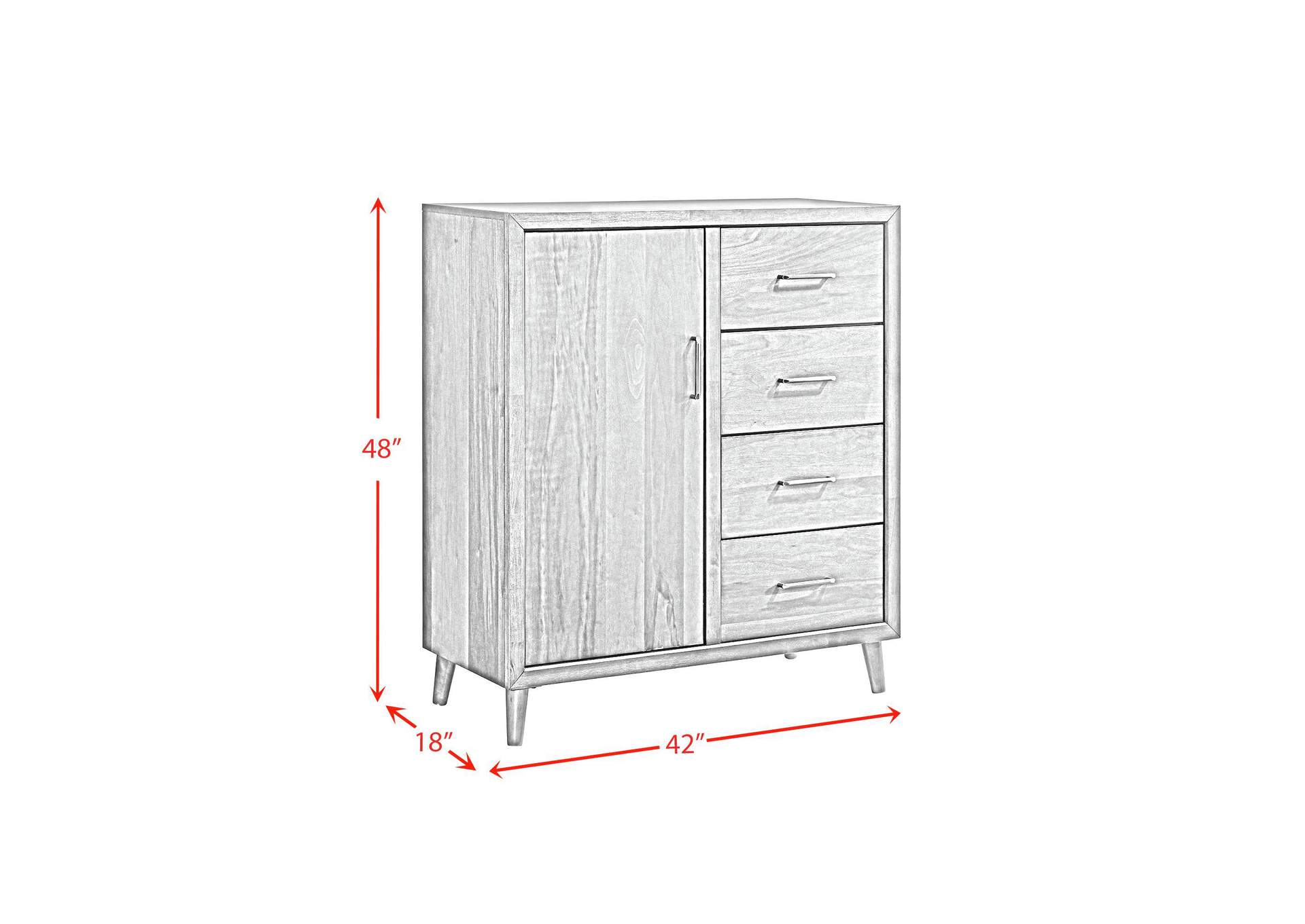 Malibu 4 - Drawer Chest In Walnut image 8