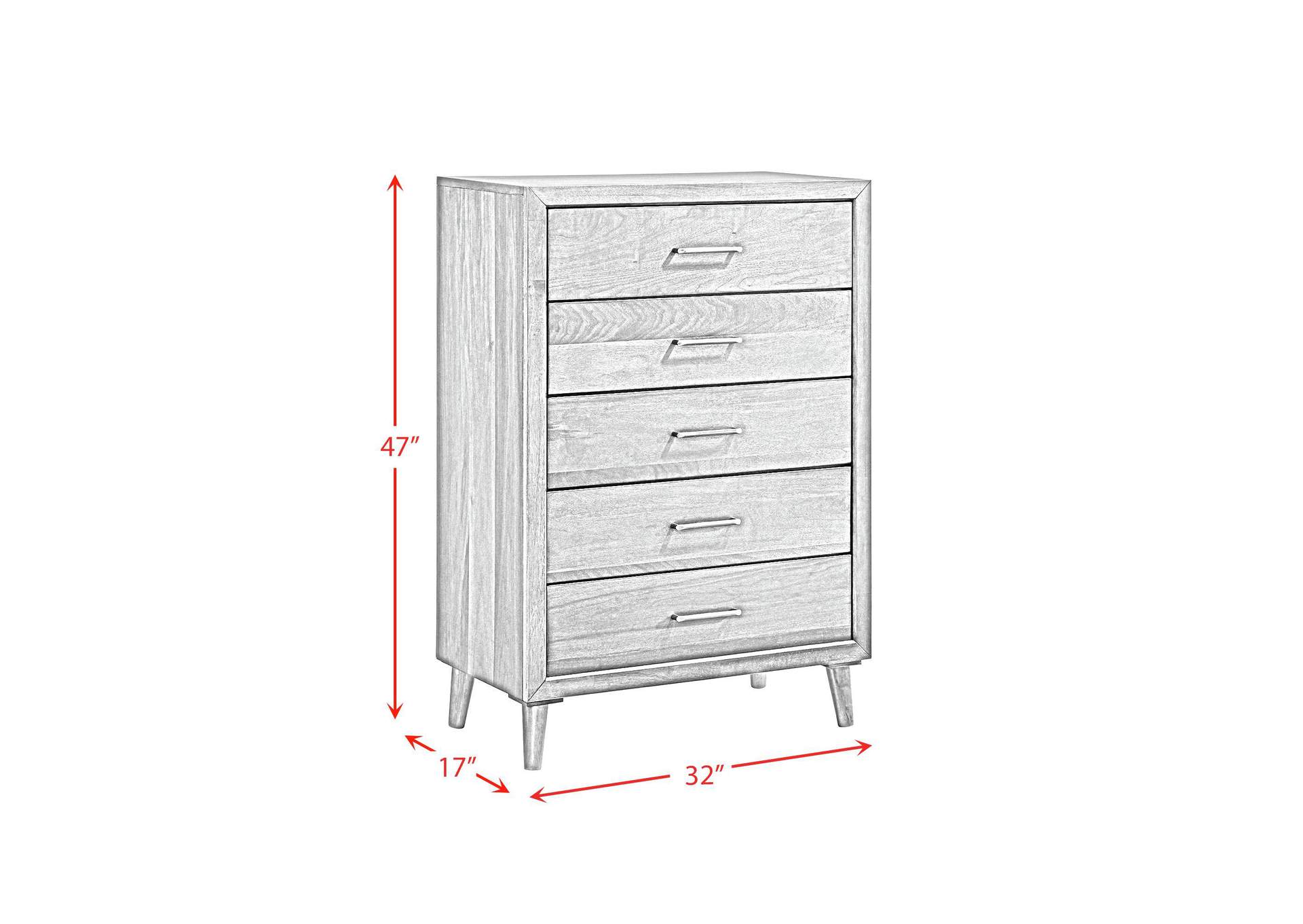 Malibu 5 - Drawer Chest In Walnut image 7