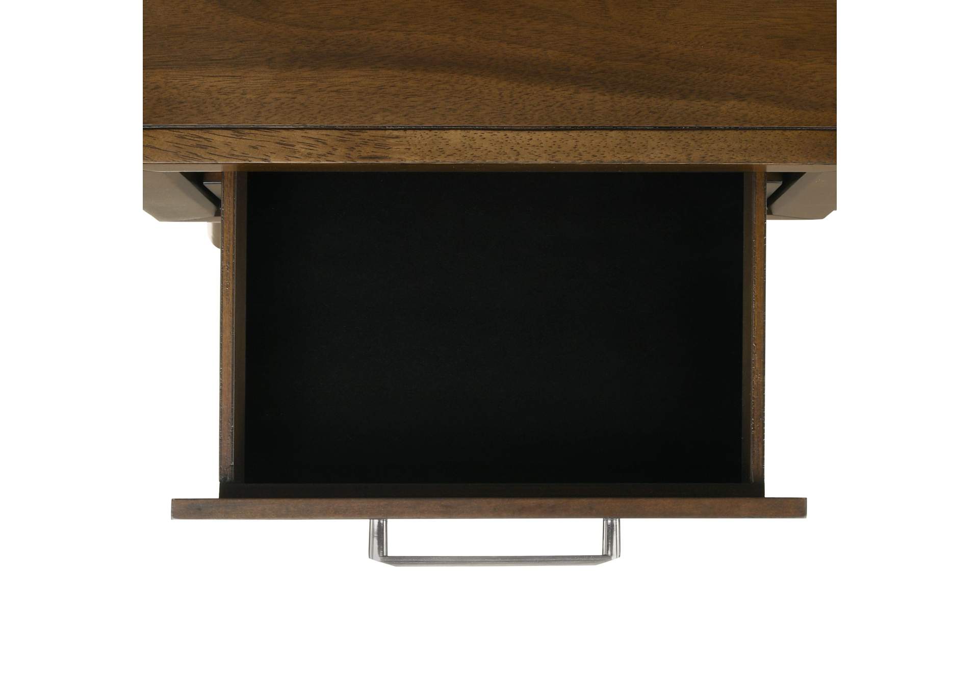 Malibu Bench With Grey Fabric In Walnut image 6