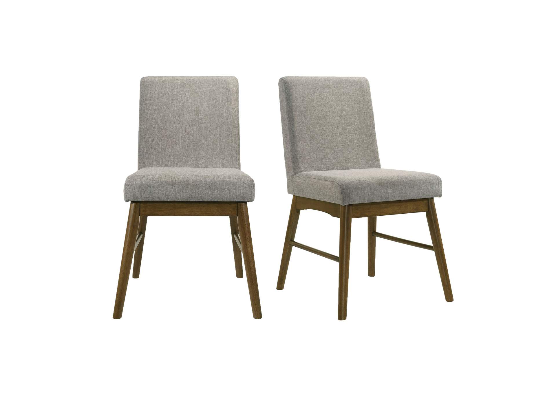 Malibu Dining Side Chair With Warm Fabric In Walnut 2 Per Carton image 5
