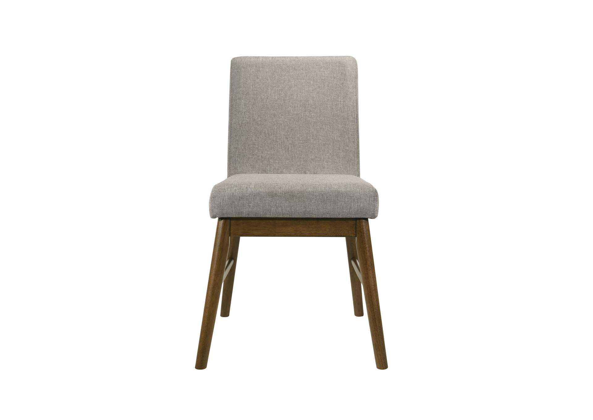 Malibu Dining Side Chair With Warm Fabric In Walnut 2 Per Carton image 4