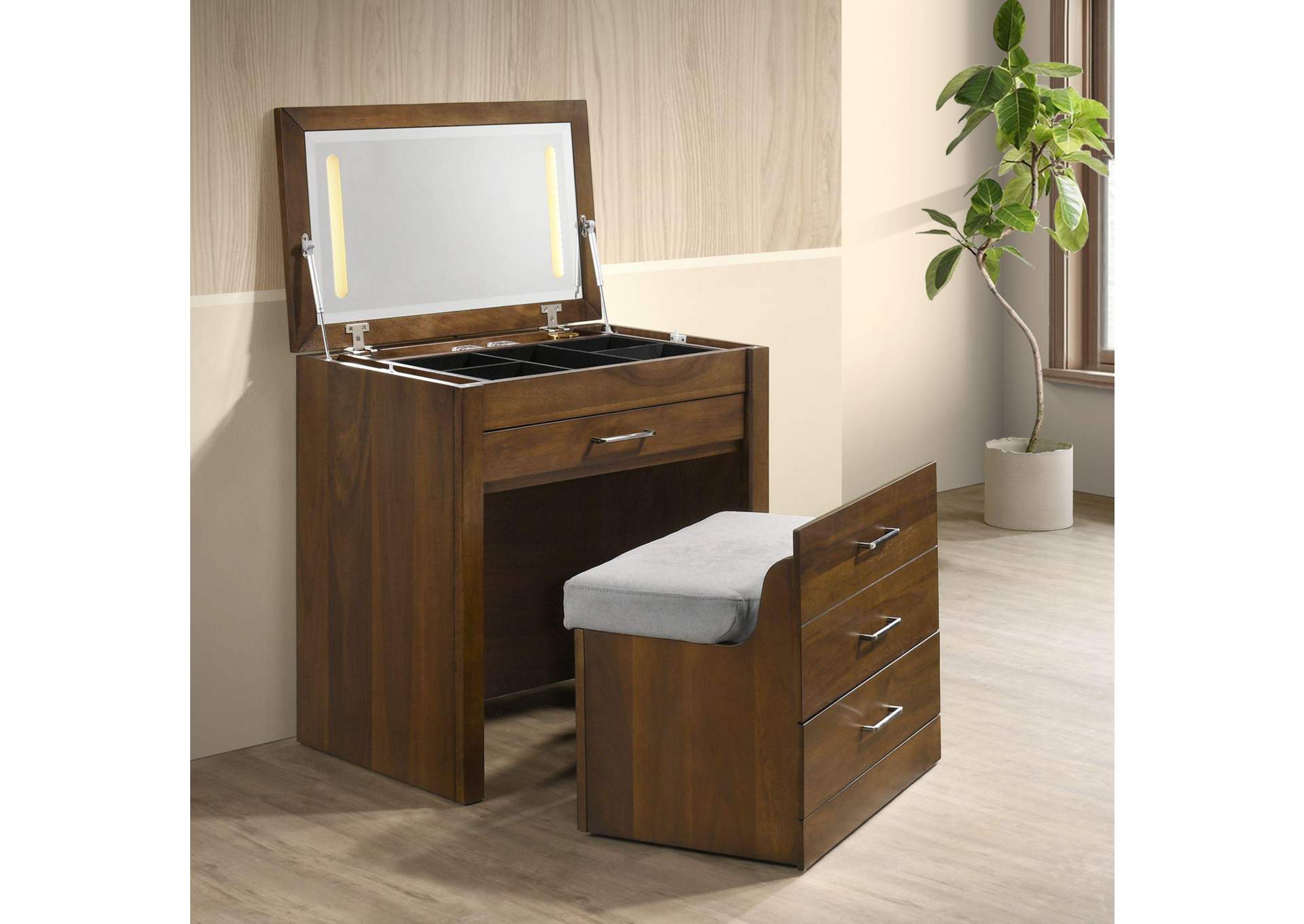 Malibu Dressing Table In Walnut image 1