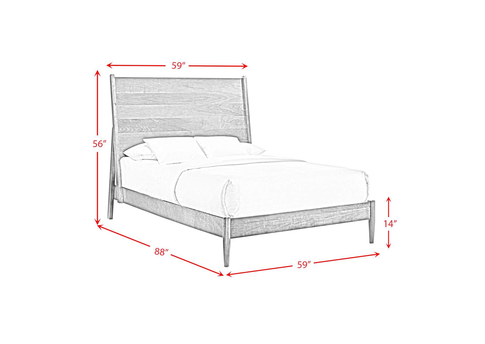 Malibu Full Panel Bed In Walnut image 6