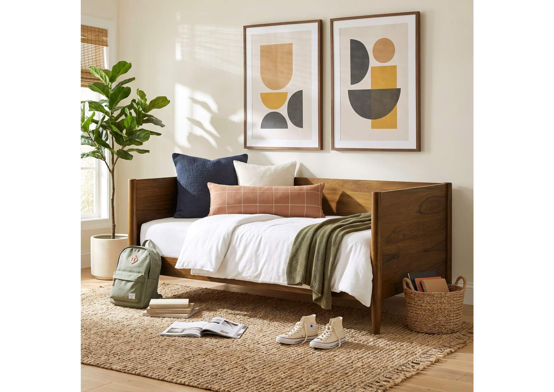 Malibu Twin Daybed In Walnut image 1