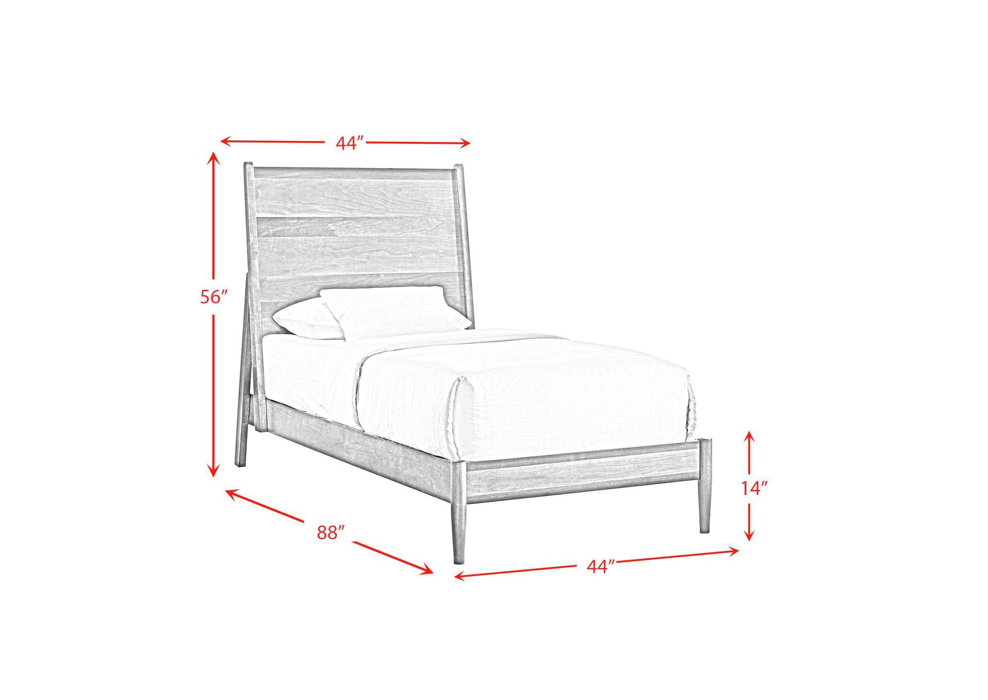 Malibu Twin Panel Bed In Walnut image 5