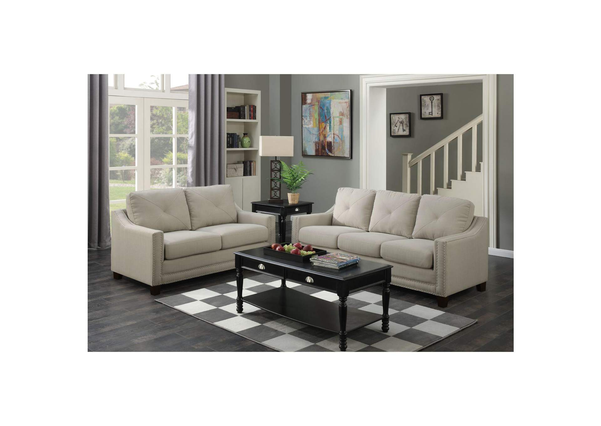 Malone 6651 78 Sofa Heirloom Taupe image 1