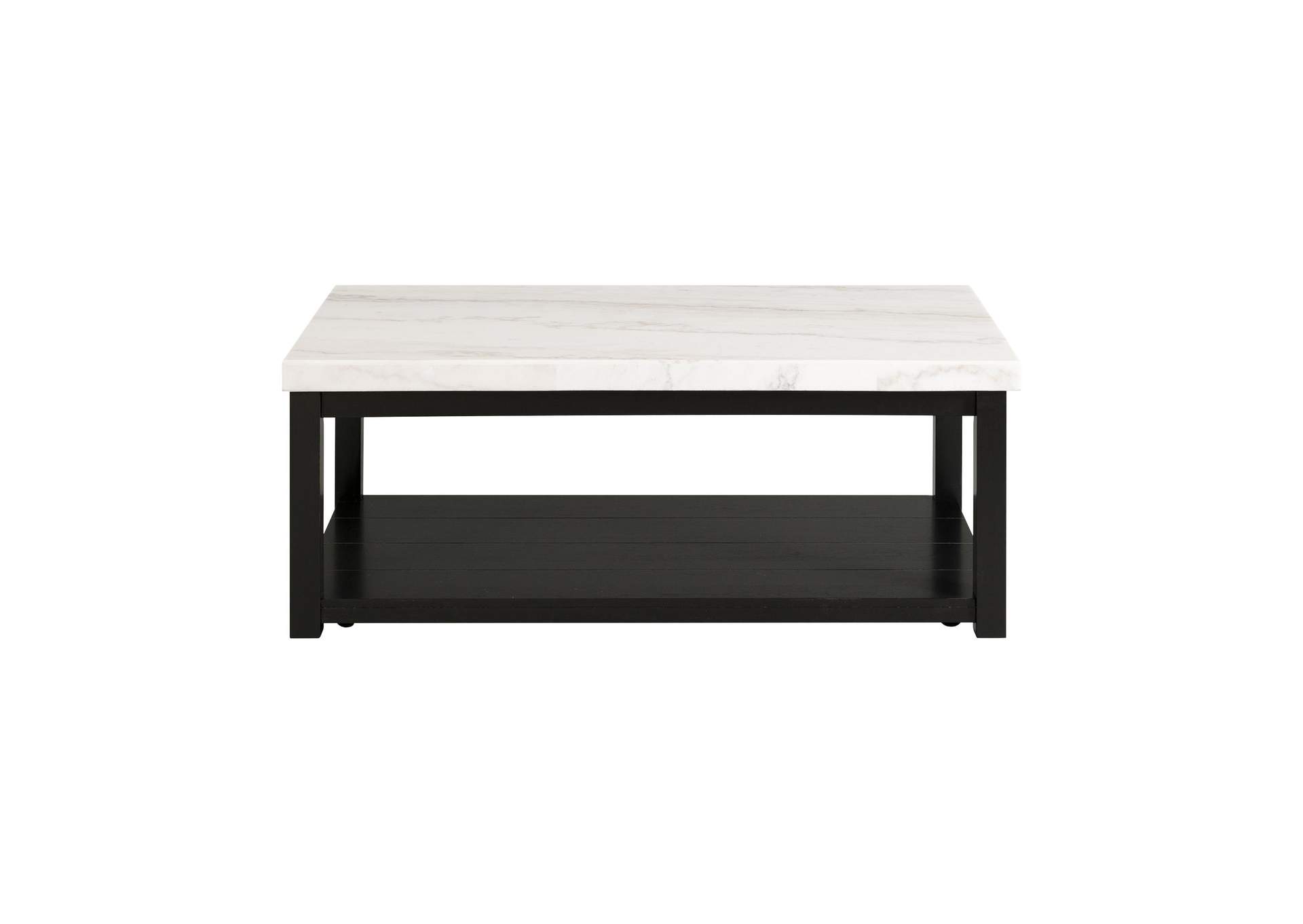 Marcello White Rectangular Coffee Table With Casters image 9