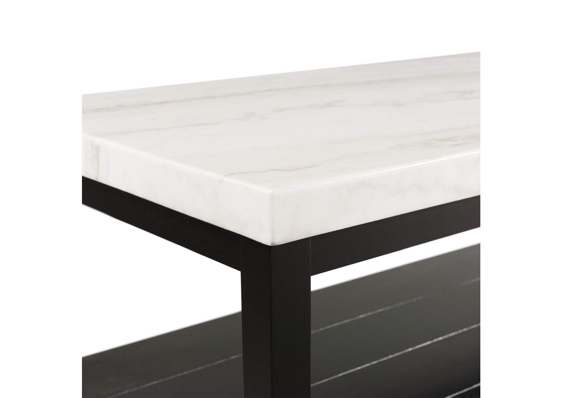 Marcello White Rectangular Coffee Table With Casters image 4