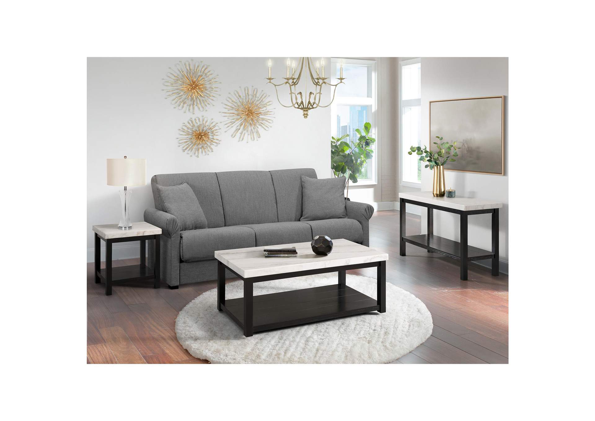 Marcello White Sofa Table image 1