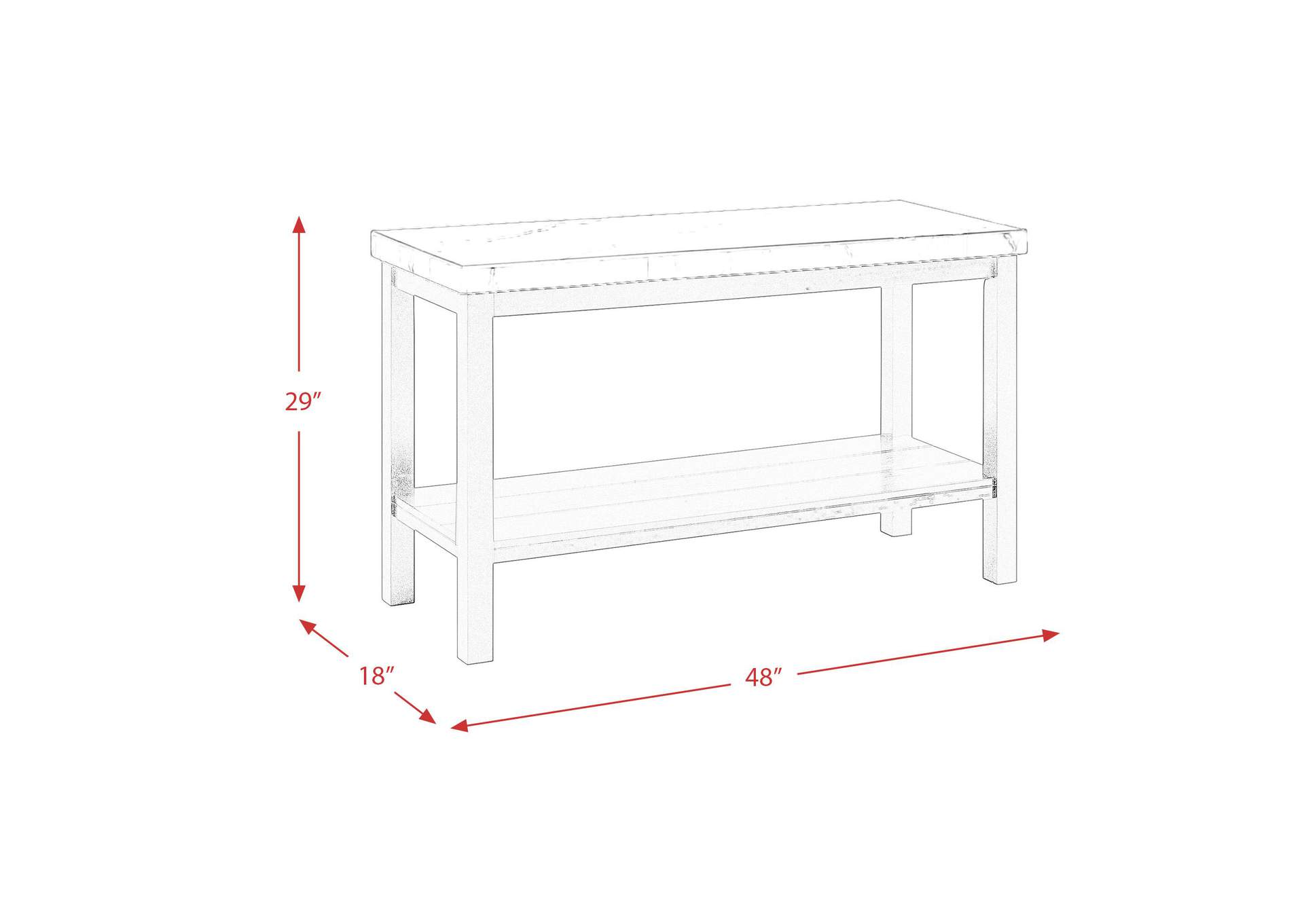 Marcello White Sofa Table image 5