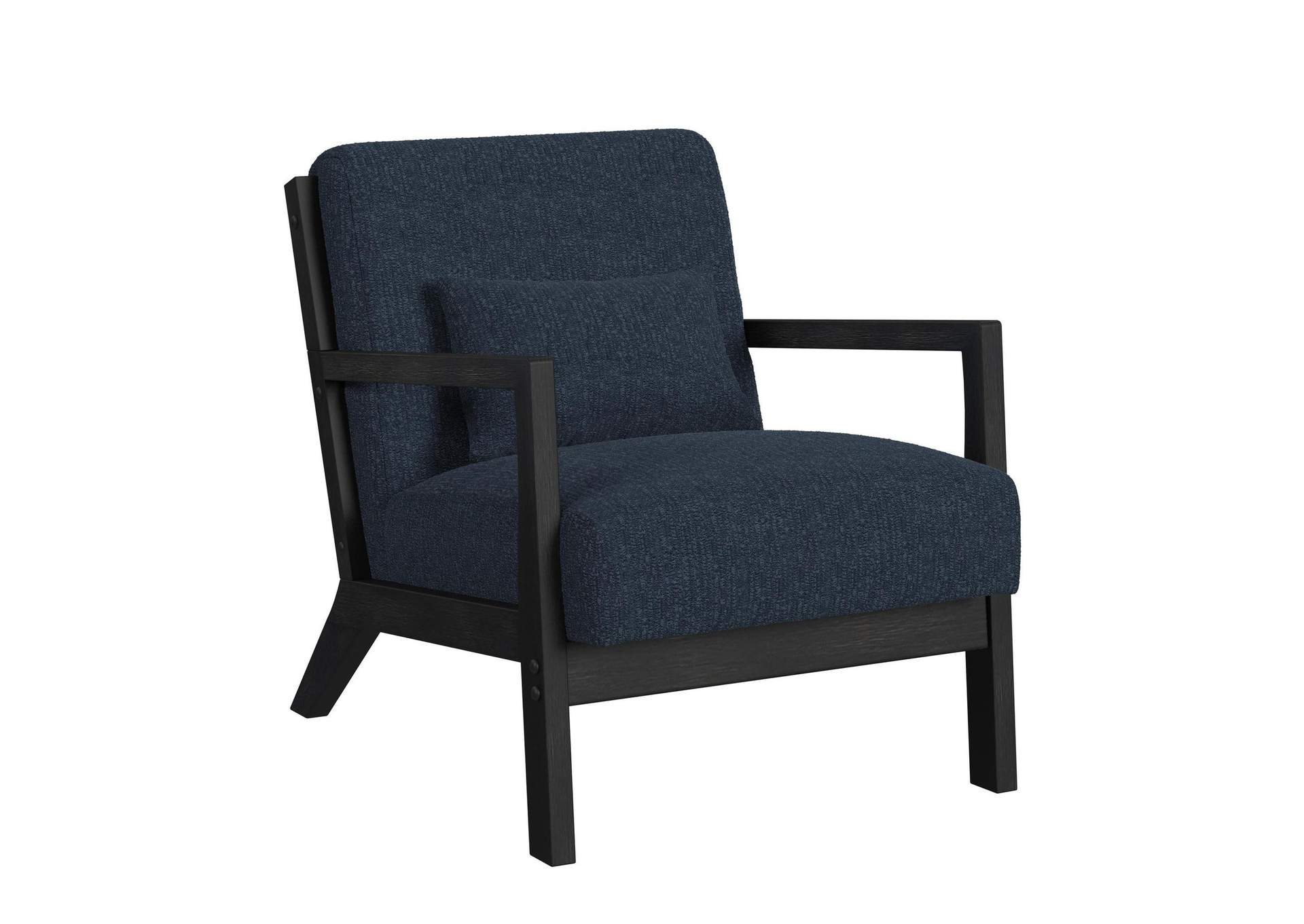 Marina Chair With Kidney Pillow In Langley Blue And Brushed Espresso Finish image 4