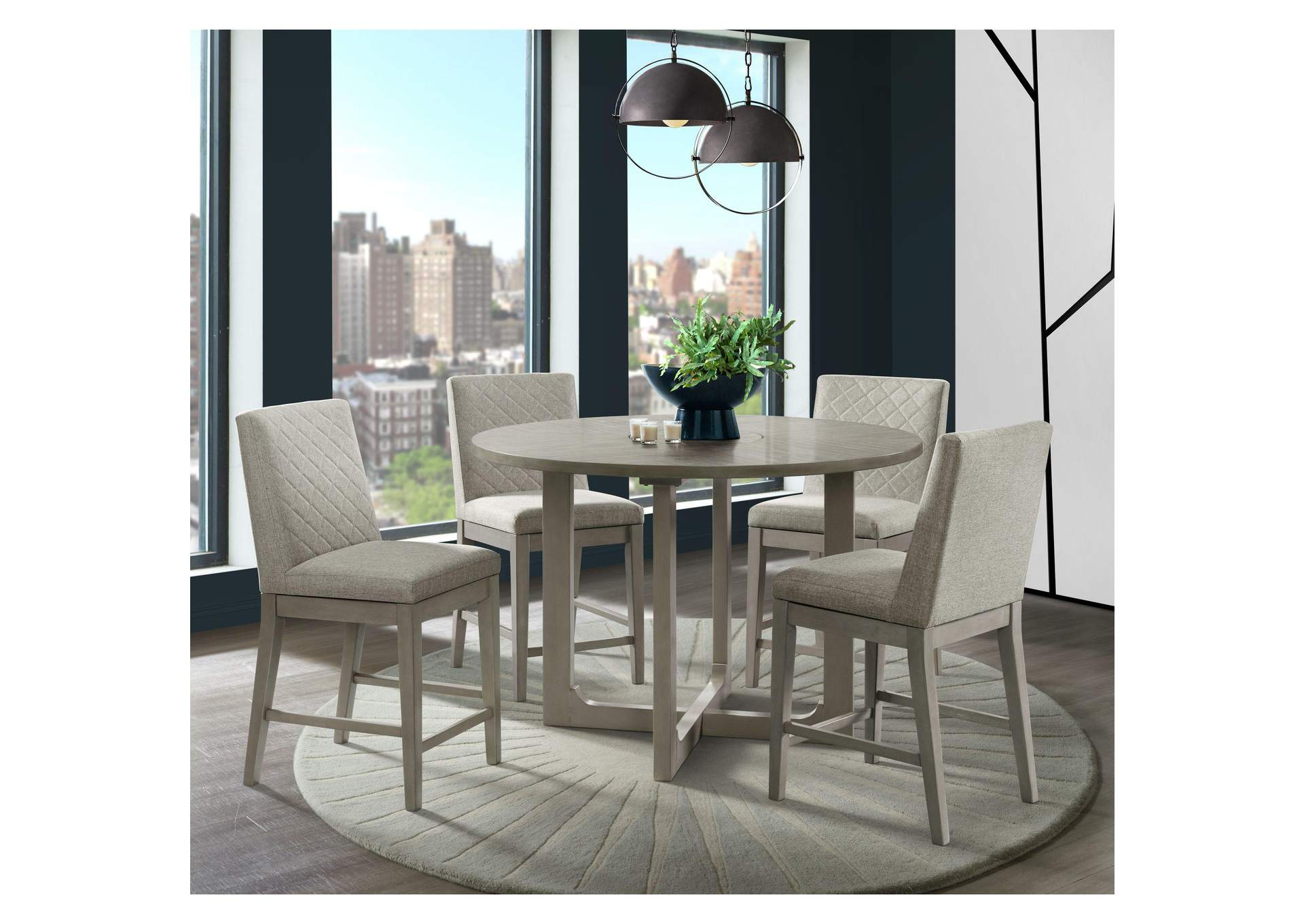 Marly Counter Side Chair With Diamond Back In Grey 2 Per Carton image 1