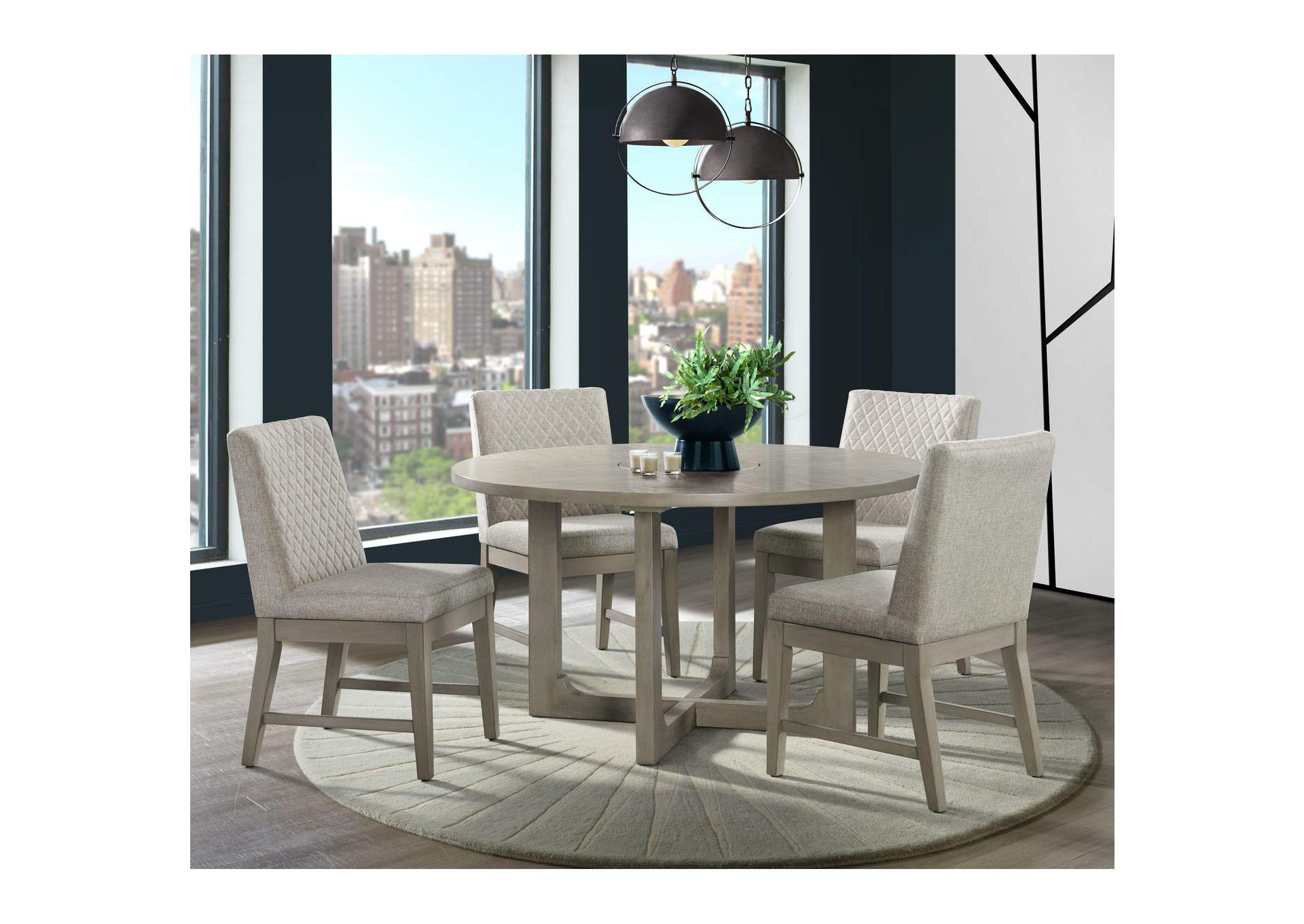 Marly Side Chair With Diamond Back In Grey 2 Per Carton image 1