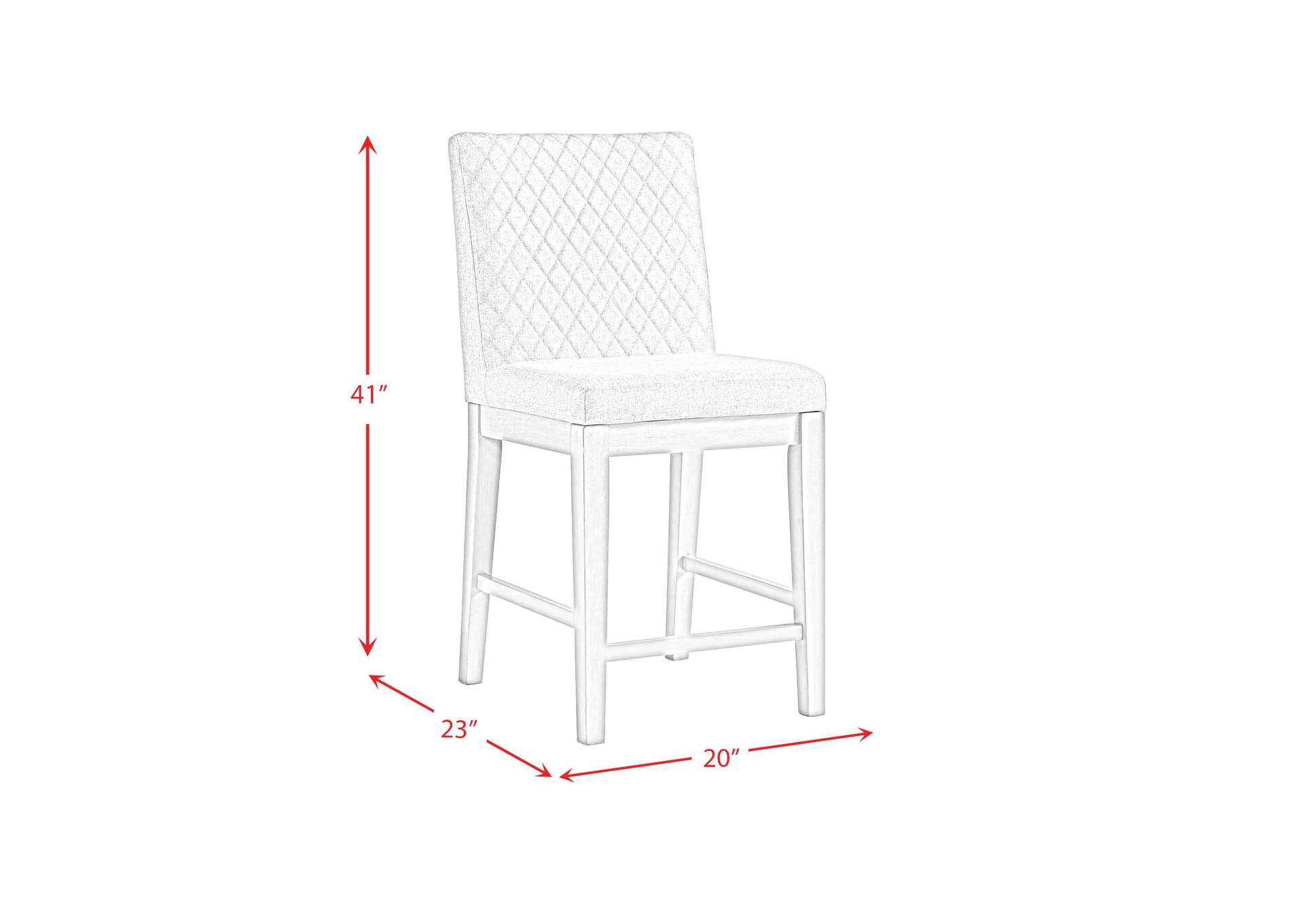 Marly Counter Side Chair With Diamond Back In Grey 2 Per Carton image 10