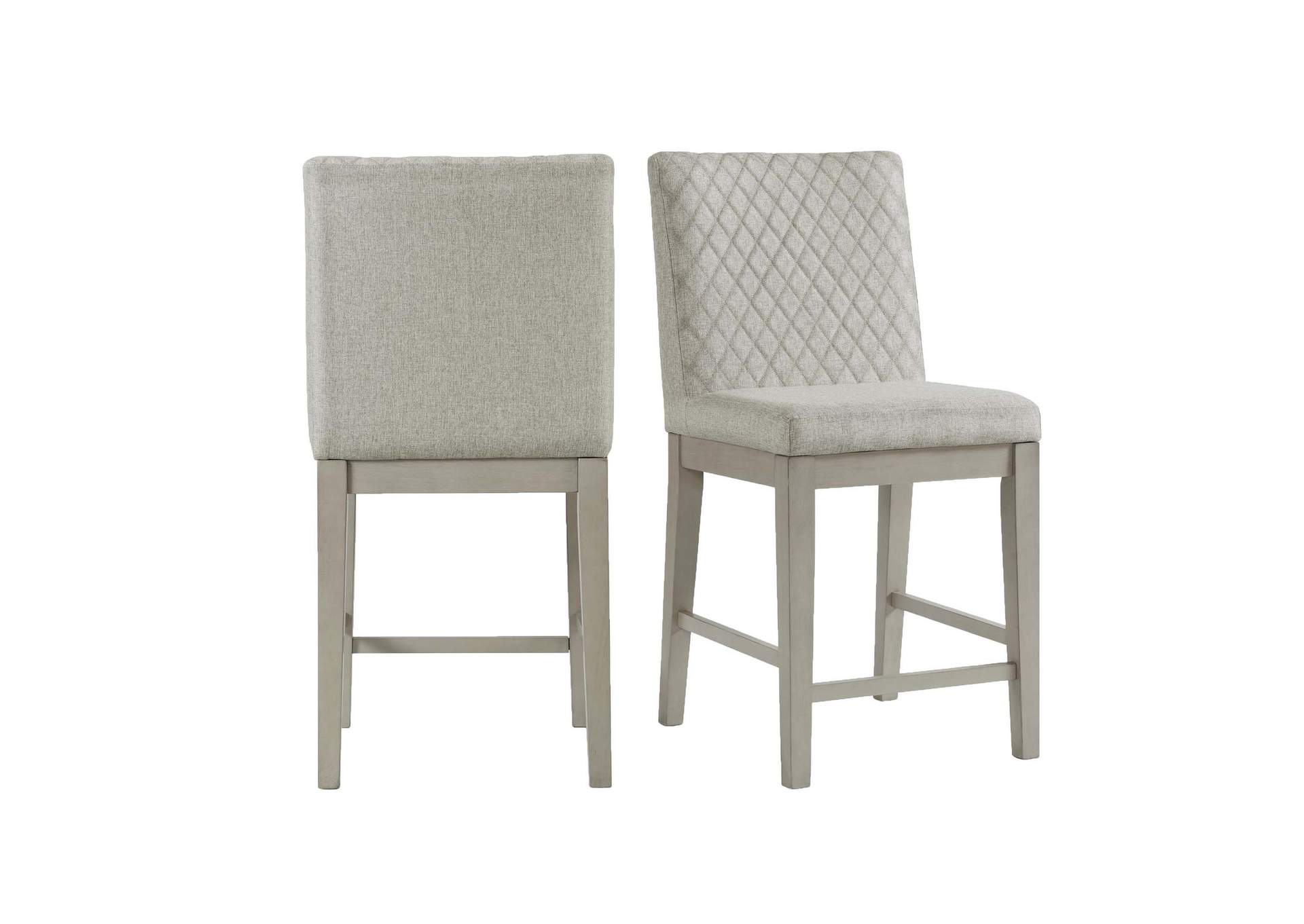 Marly Counter Side Chair With Diamond Back In Grey 2 Per Carton image 3