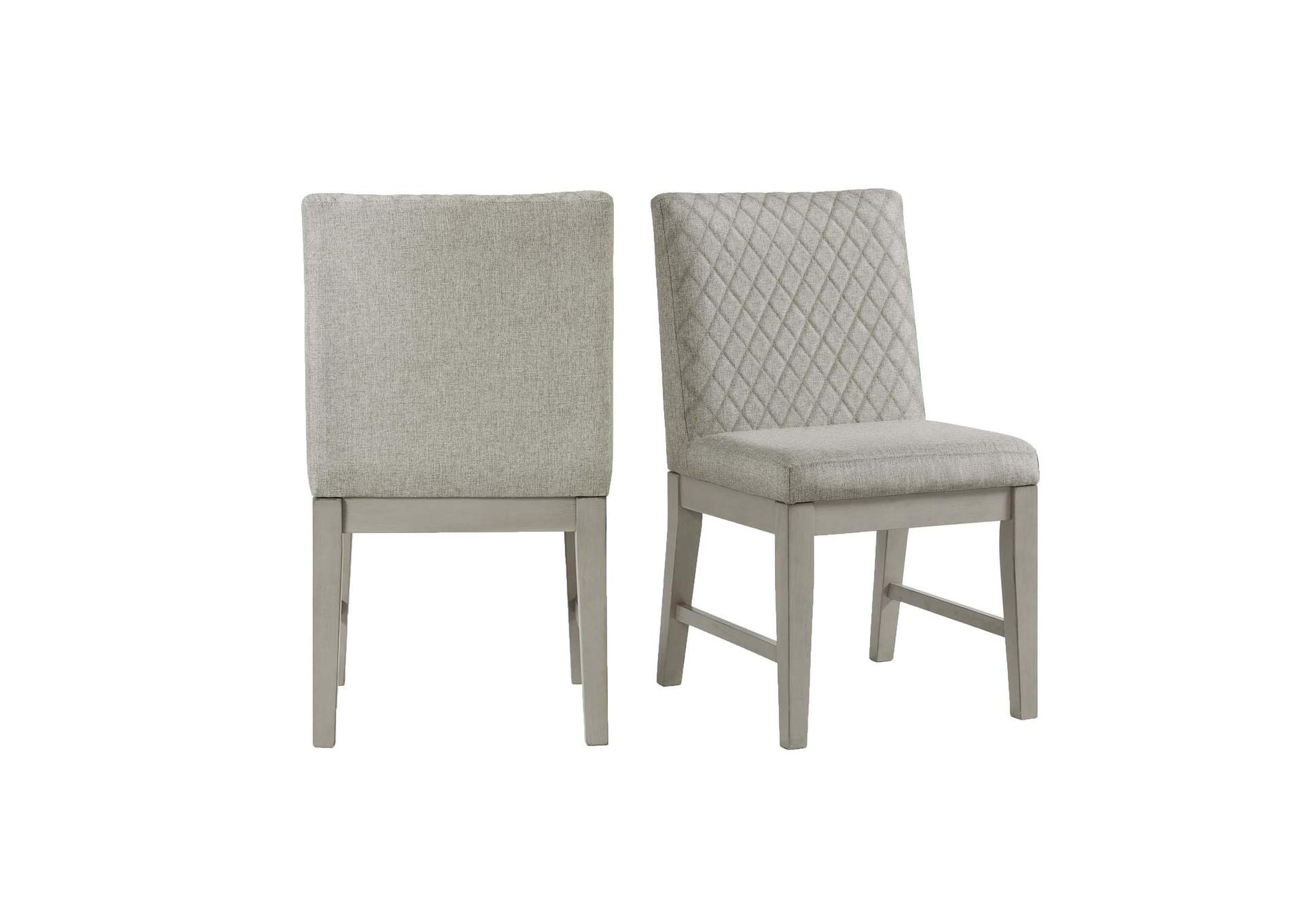Marly Side Chair With Diamond Back In Grey 2 Per Carton image 3