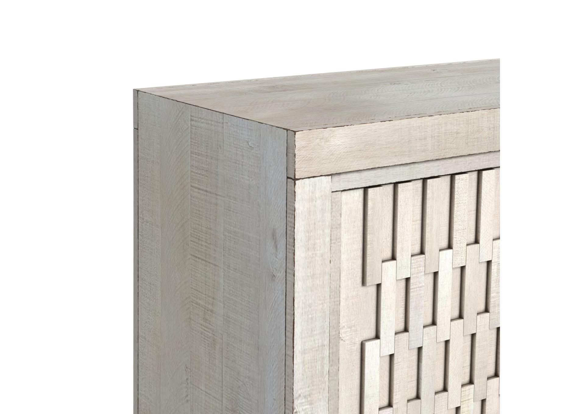 Marten Accent Chest In Almond White