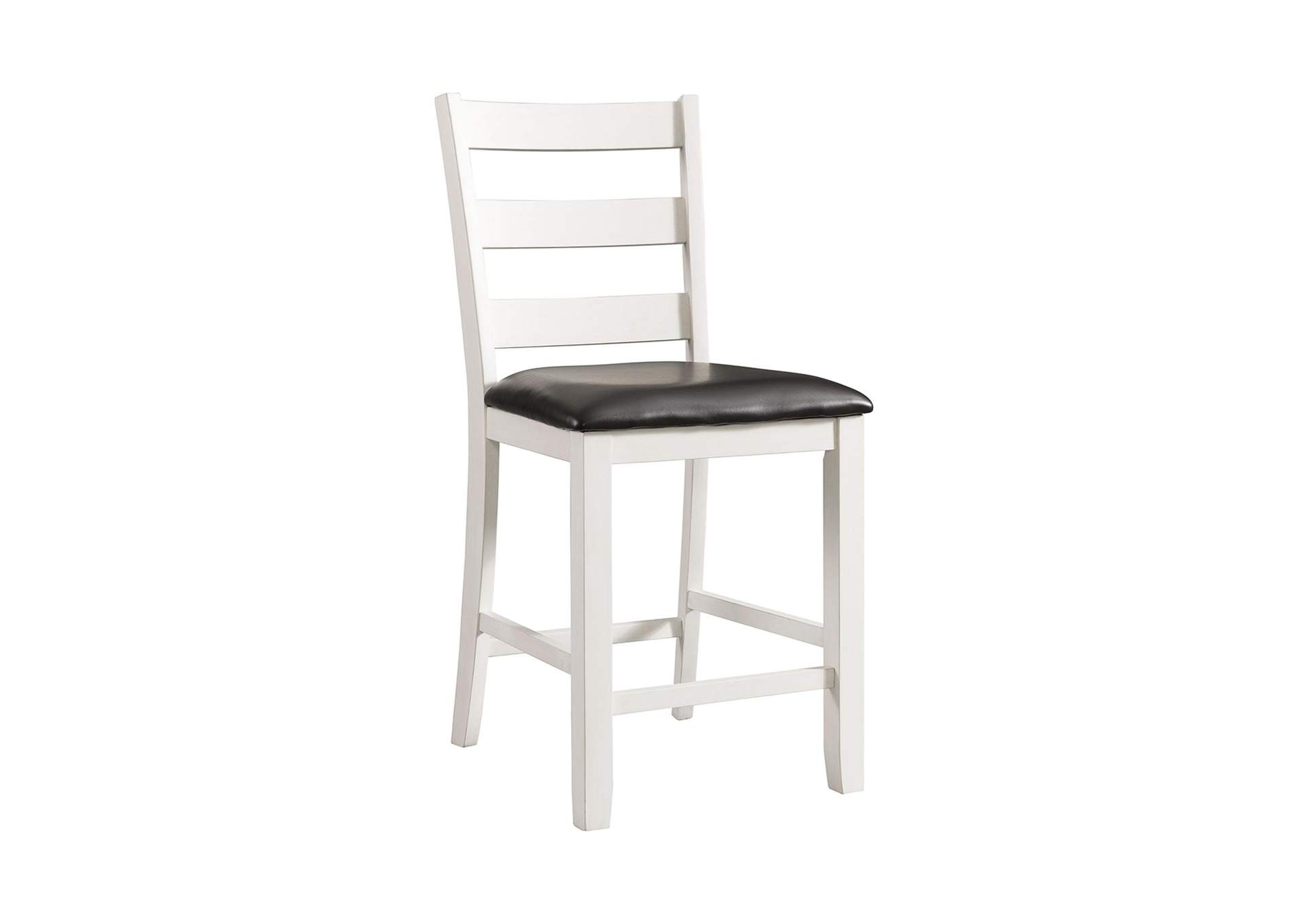 Martin Counter Side Chair With Black Pu - White Finish 2 Per Carton image 5