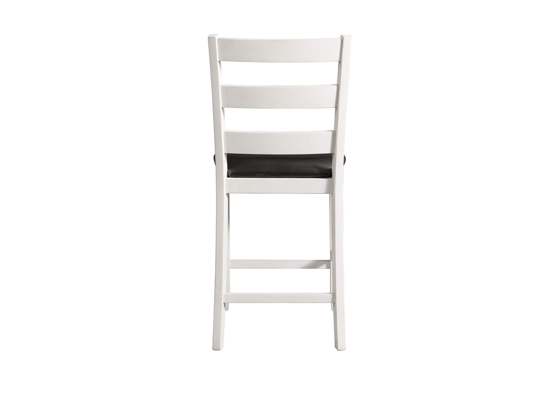 Martin Counter Side Chair With Black Pu - White Finish 2 Per Carton image 10