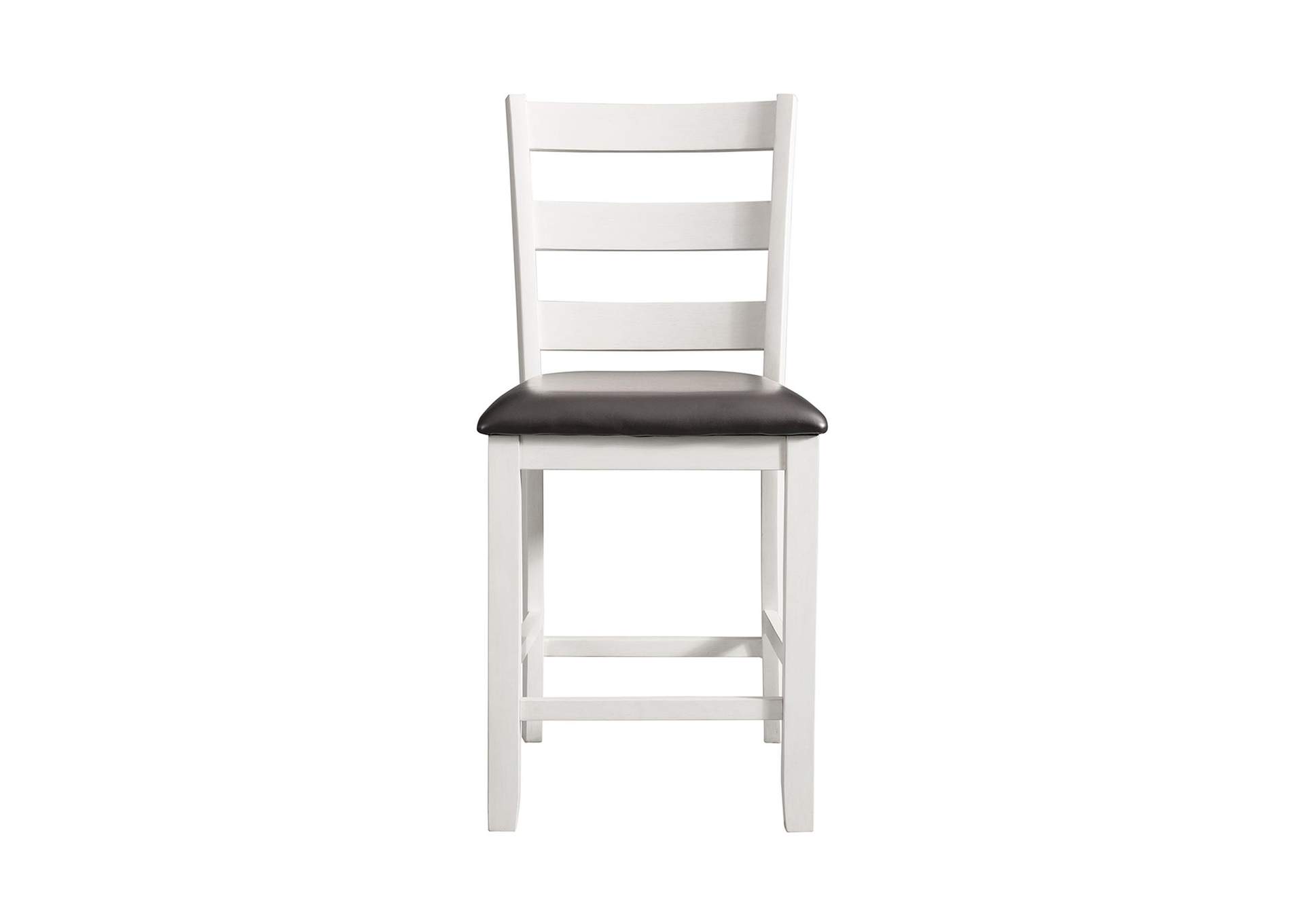 Martin Counter Side Chair With Black Pu - White Finish 2 Per Carton image 6