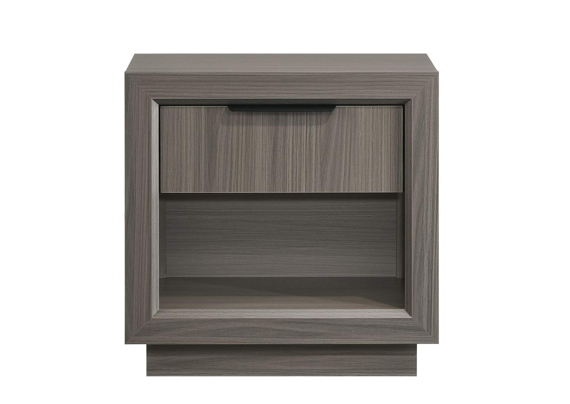 Martina 1 - Drawer Nightstand In Grey image 4