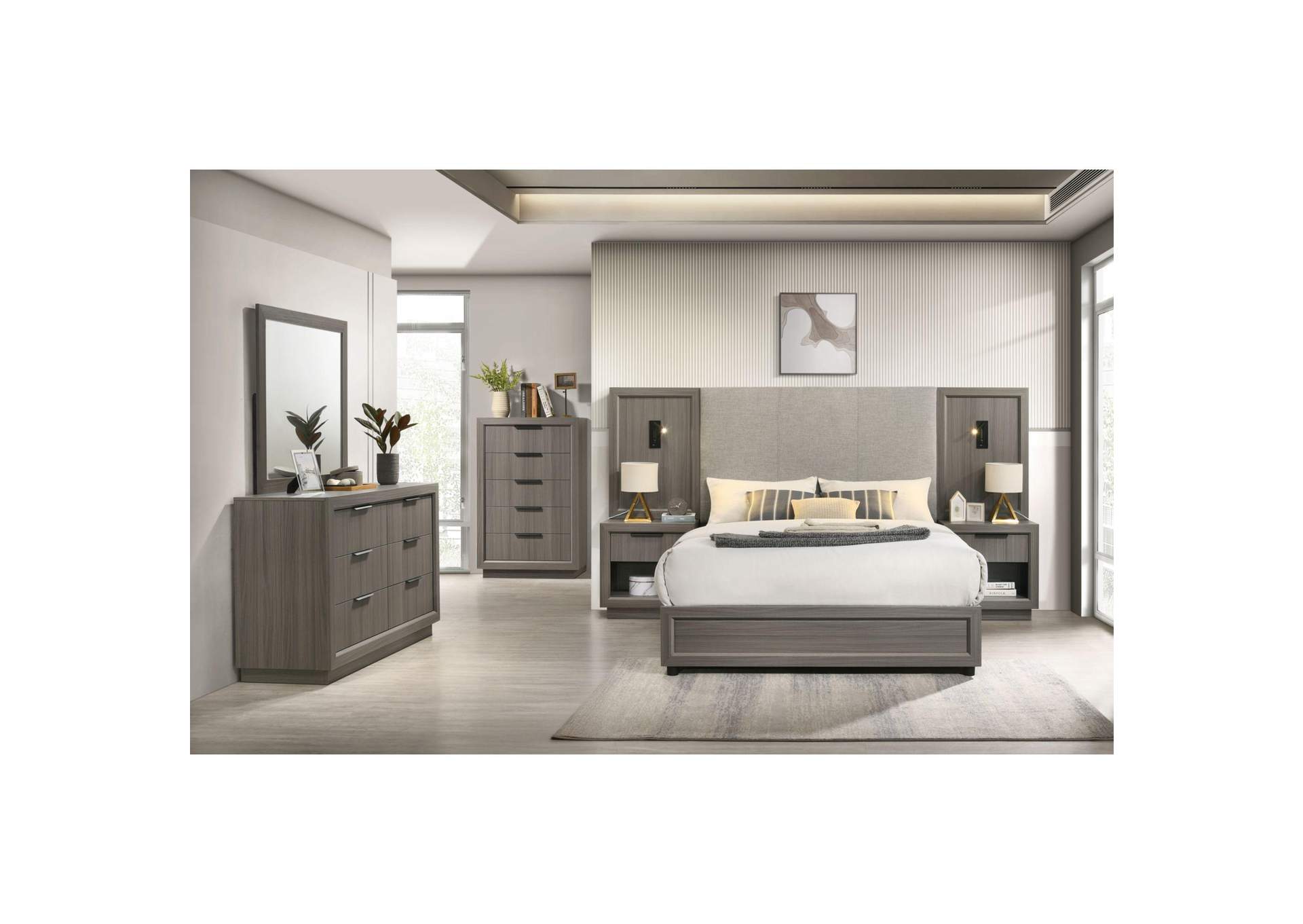 Martina 5 - Drawer Chest In Grey image 1