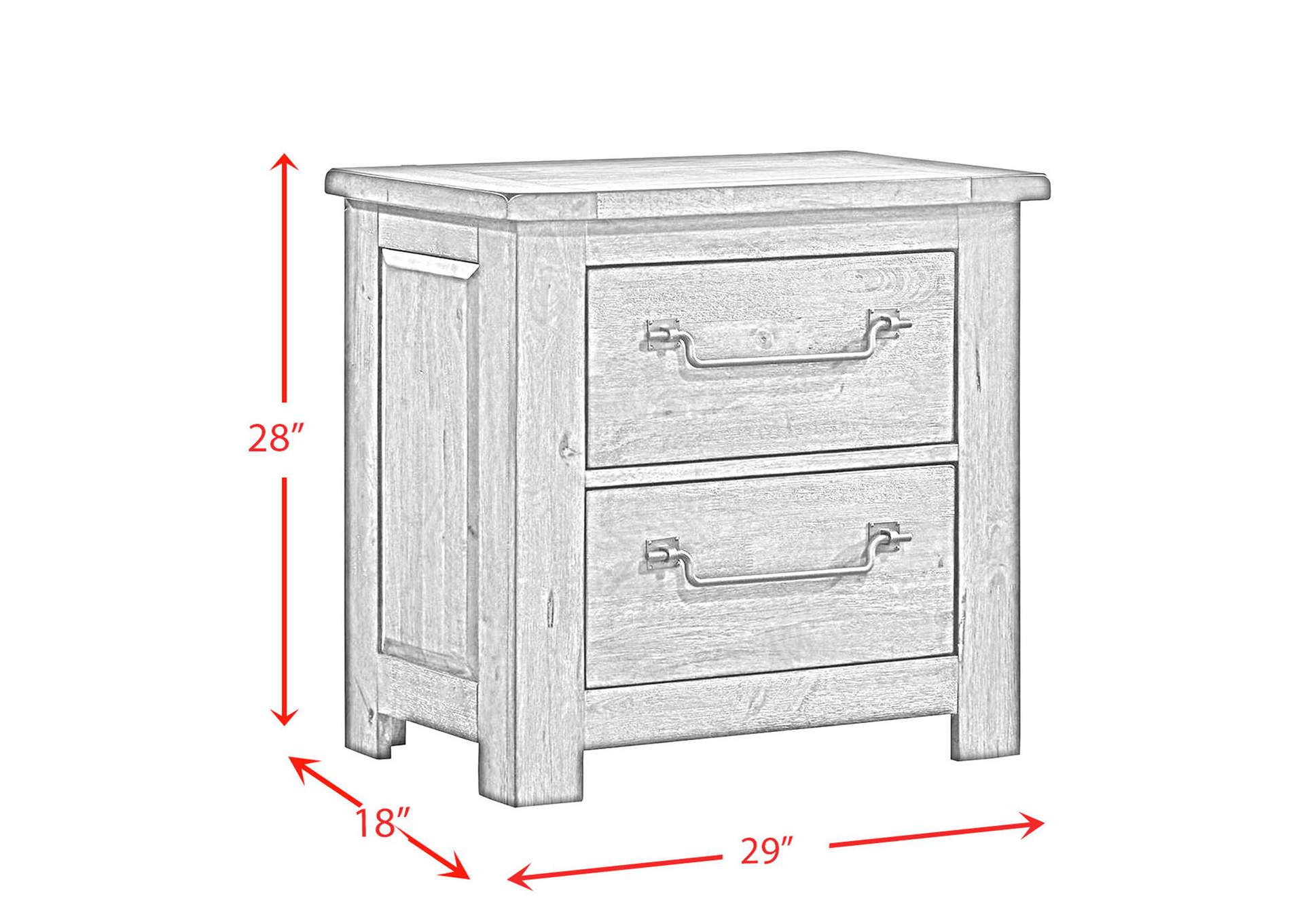 Maverick Nightstand With USB Grey image 6