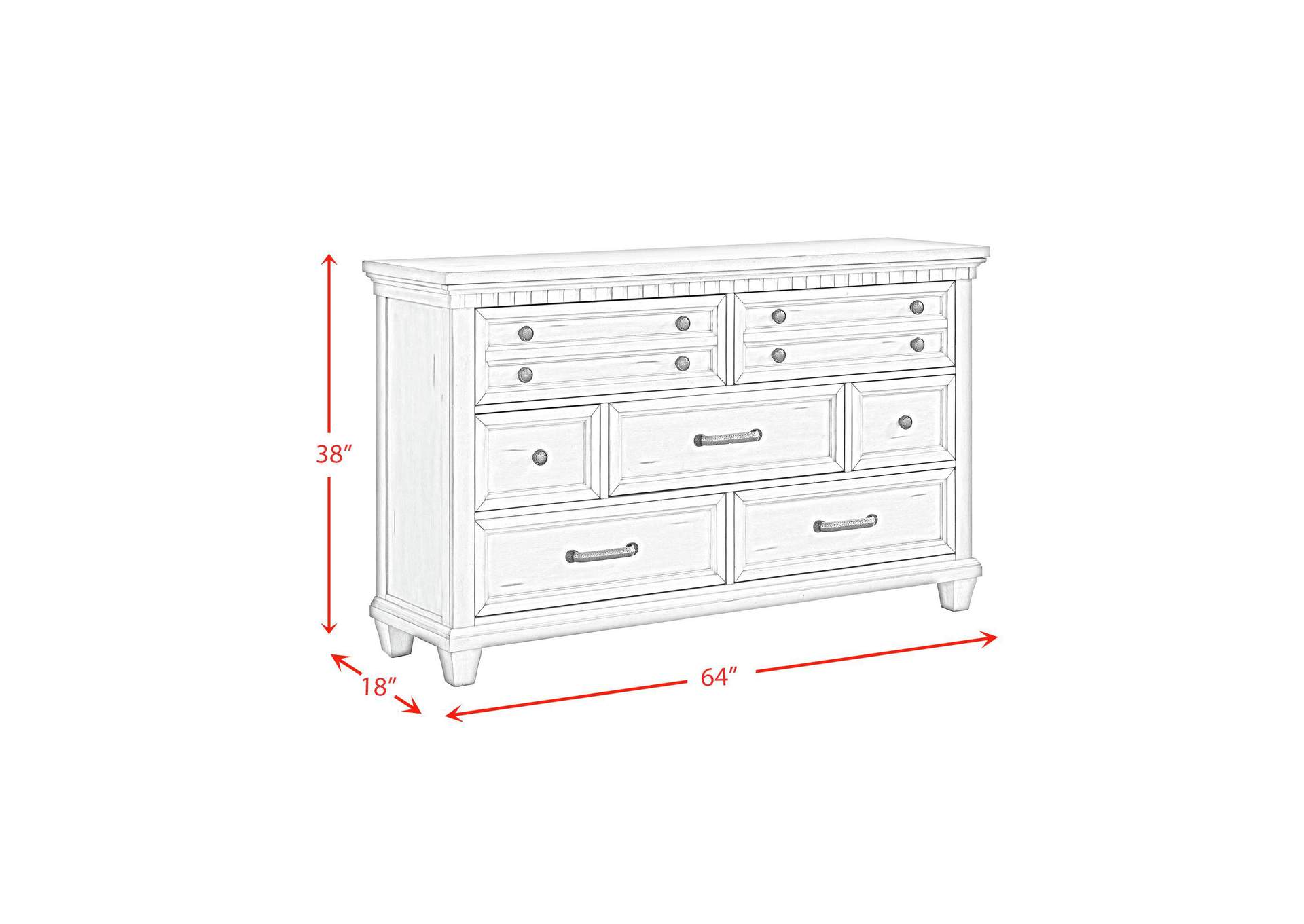 Mccoy 7 - Drawer Dresser In Charcoal image 7