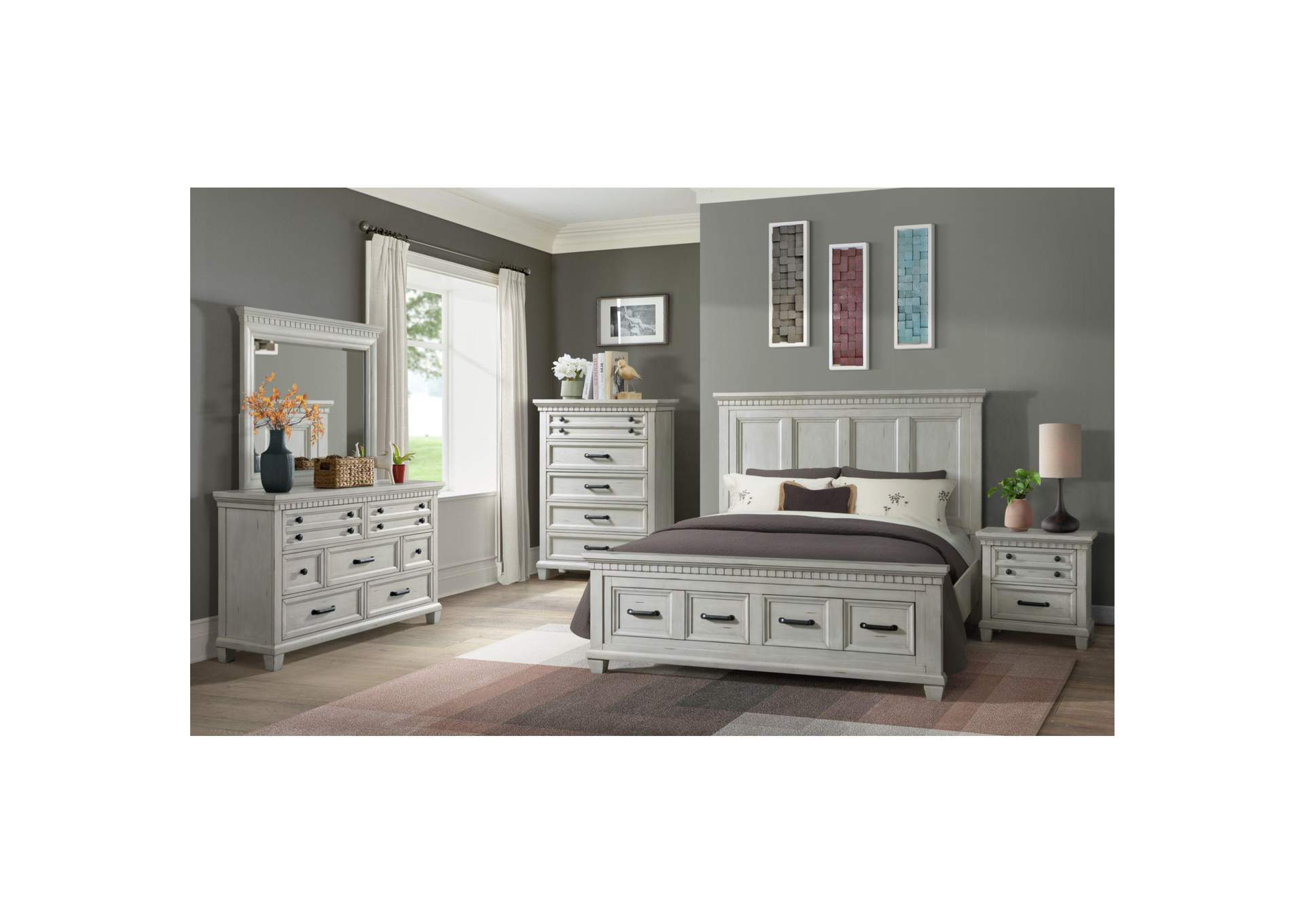 Mccoy 2 - Drawer Nightstand With USB In Antique White image 1