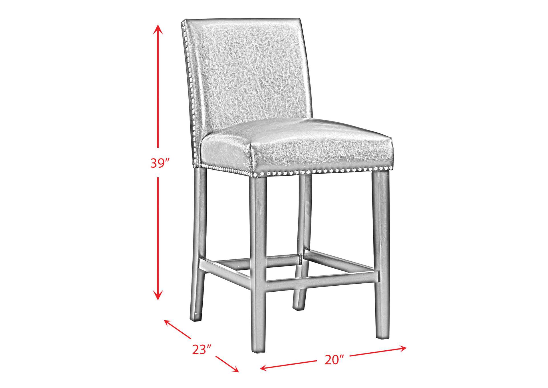 Meridian Counter Side Chair Black 2 Per Pack image 6