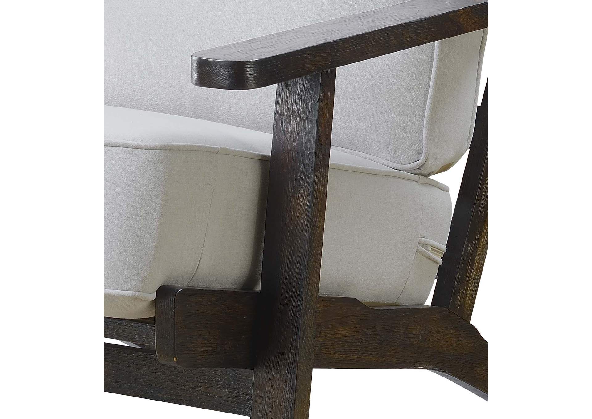 Metro Chair Taupe - Espresso Wood Finish 3A image 4