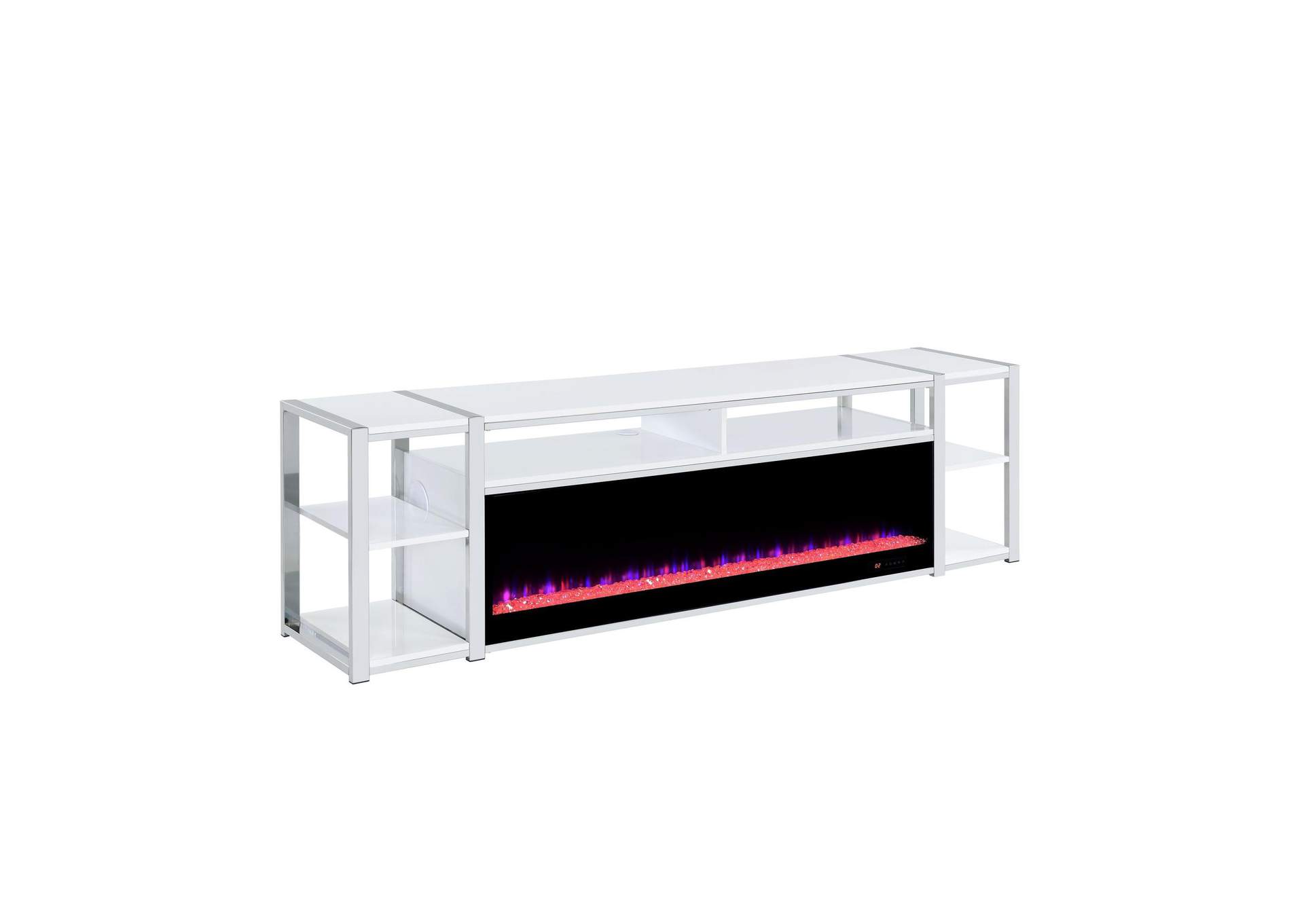 Midway 80 TV Console With Firelight In White image 9