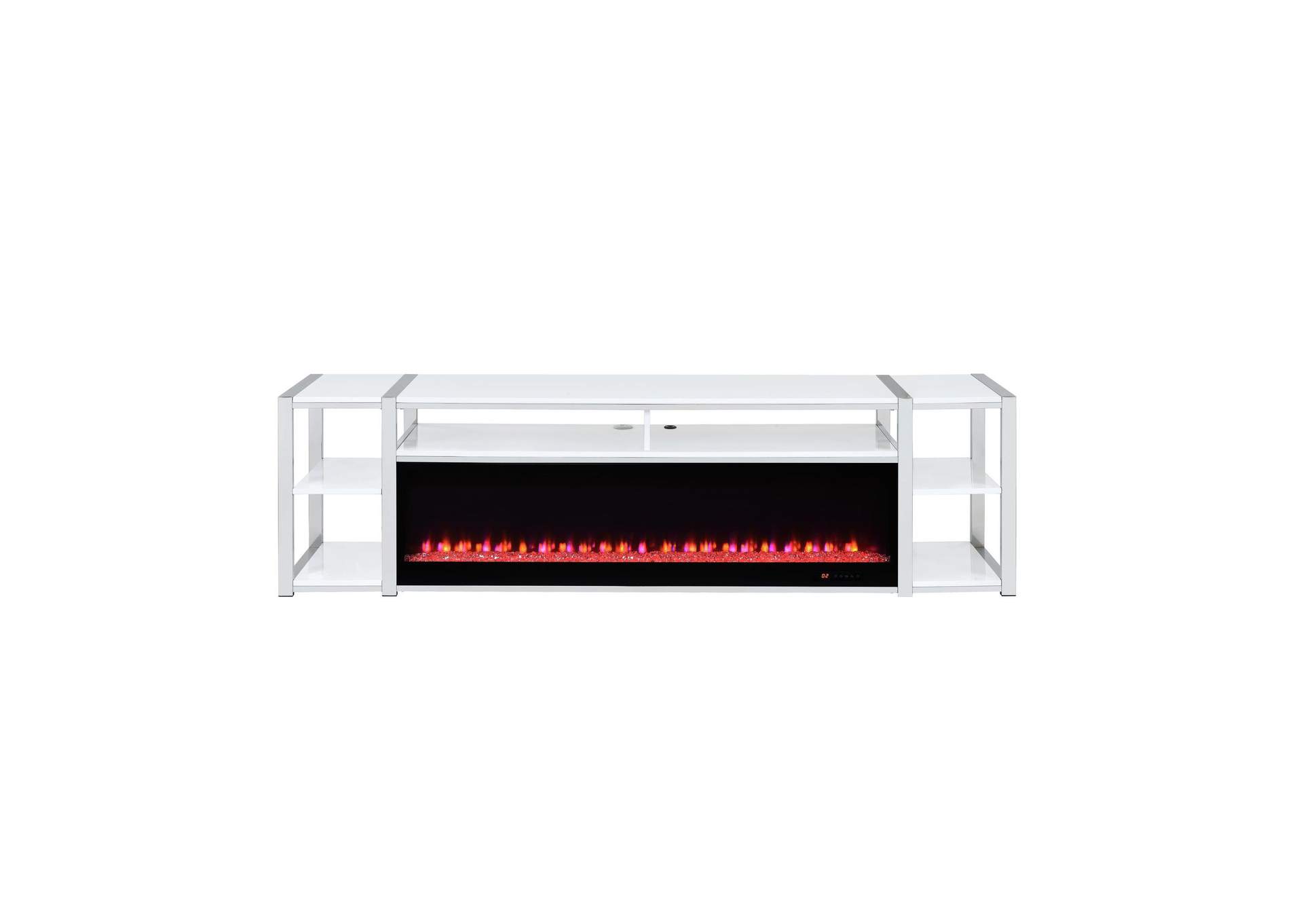 Midway 80 TV Console With Firelight In White image 10